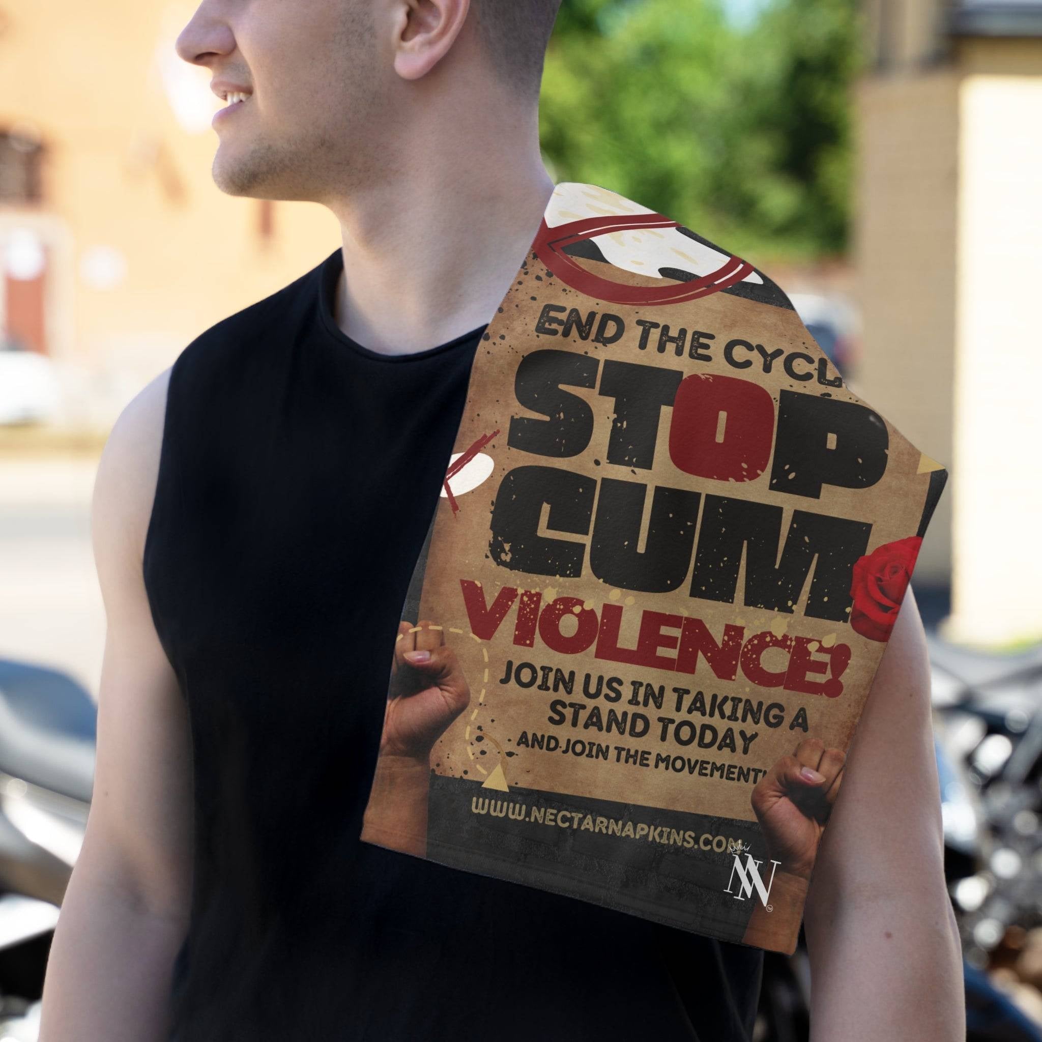 Stop Cum Violence | Mix & Match Soft Fun-Flirty Lovers’ Towels