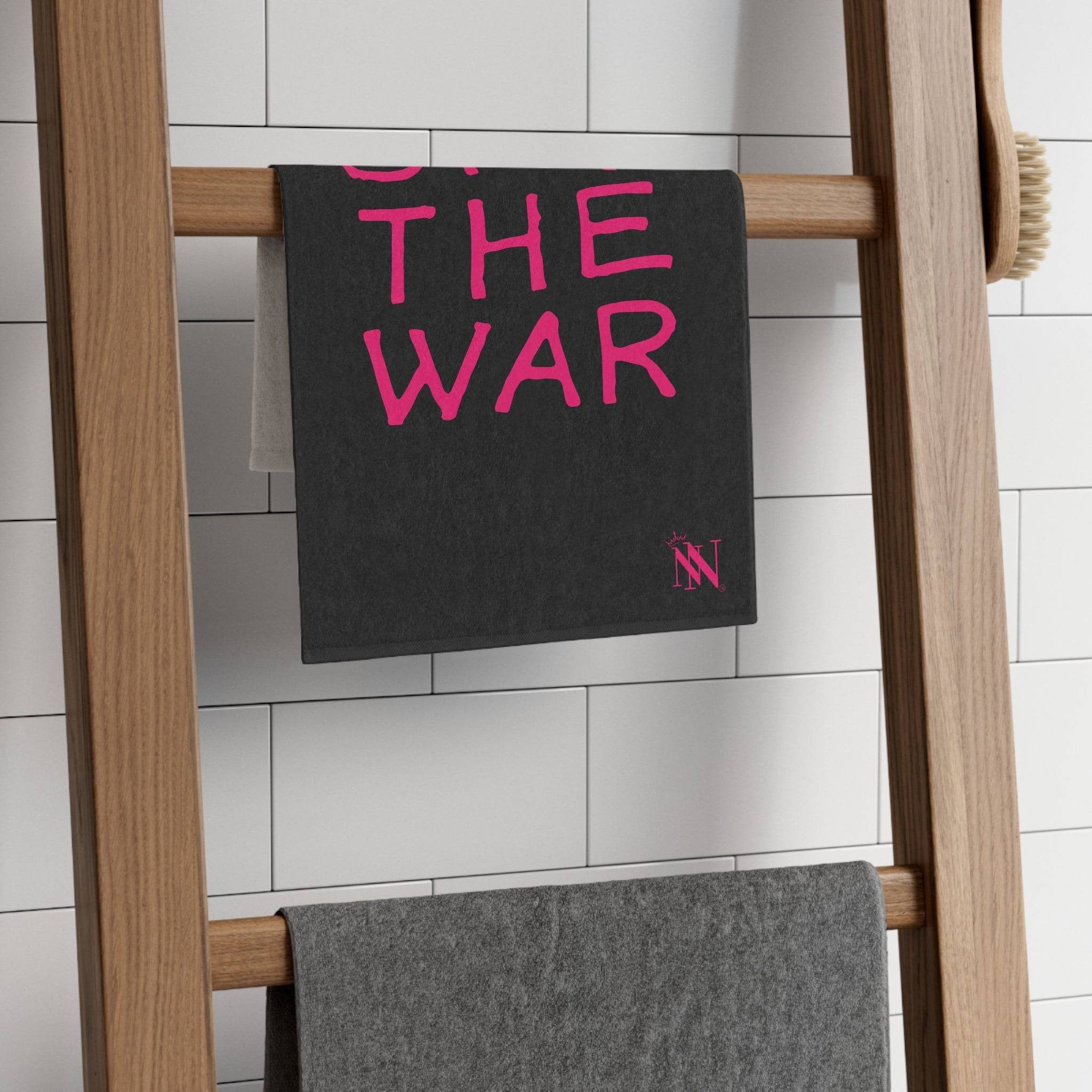 Stop the War Black Mix Match Soft Sex Towels | Flirty Lovers’ Gifts