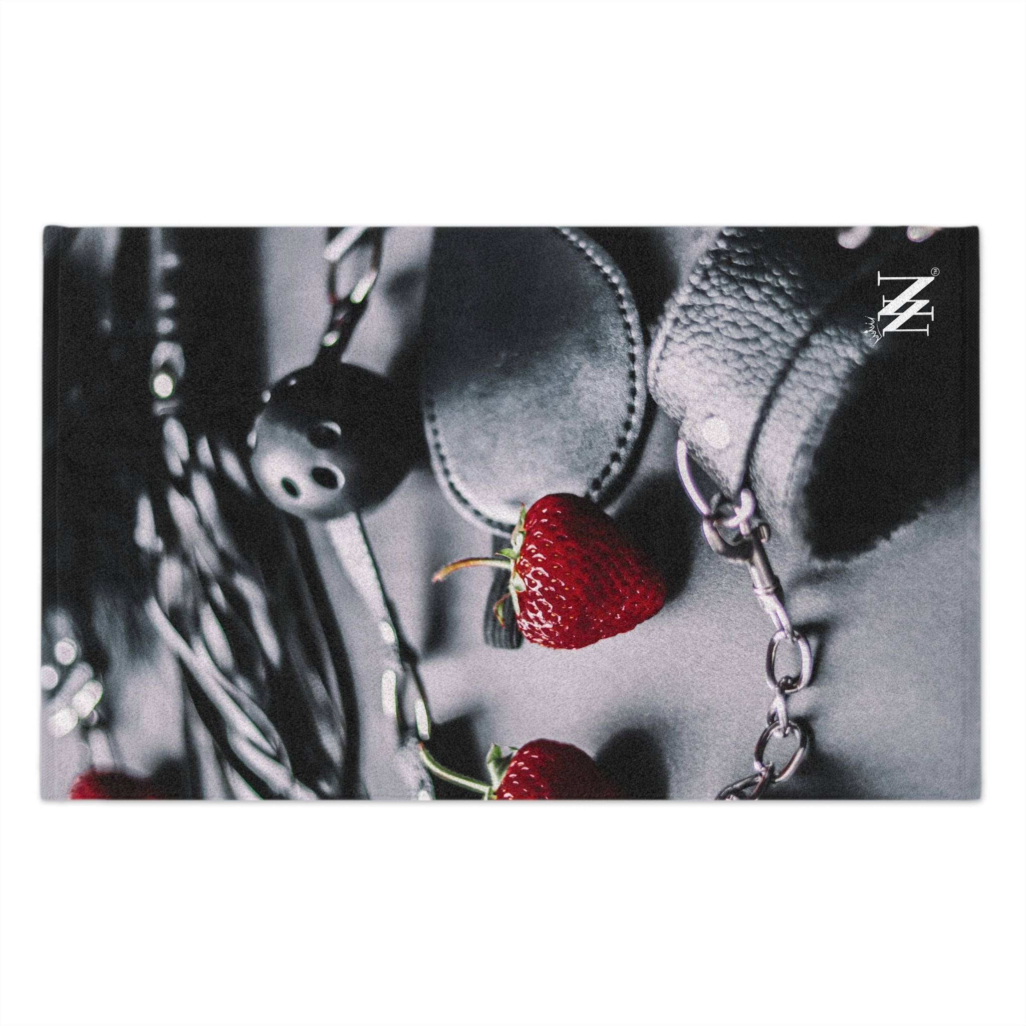 Strawberries & Leather Bondage | Mix & Match Soft Fun-Flirty Lovers’ Towels