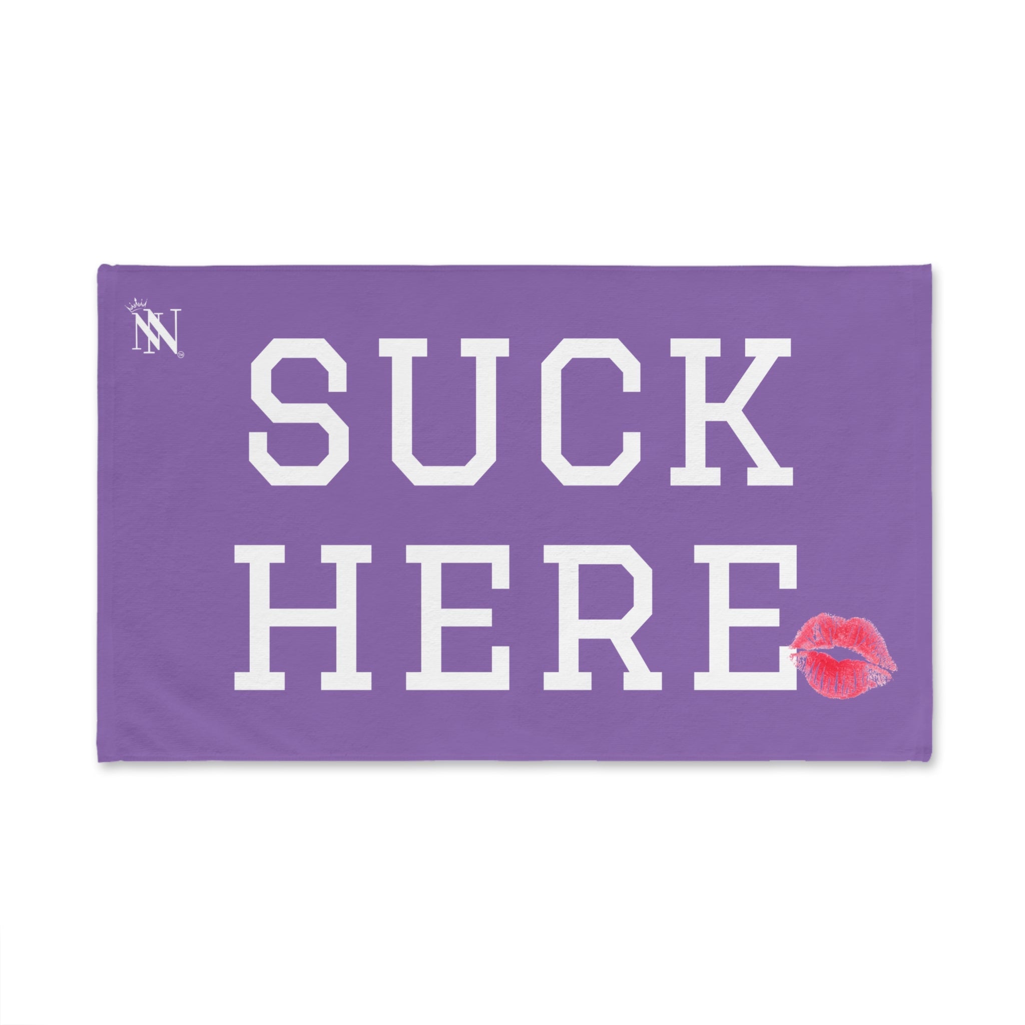 Suck Here Lips Kiss Lavendar | Mix & Match Original Fun-Flirty Lovers’ Towel