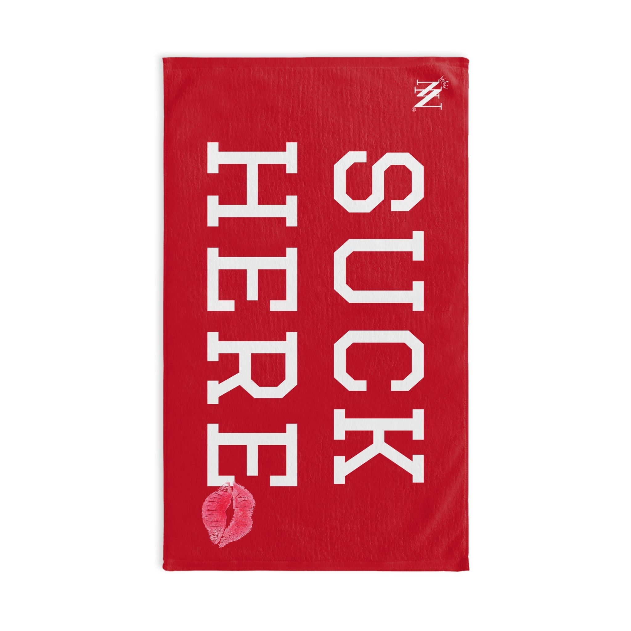 Suck Here Lips Kiss Red | Mix & Match Original Fun-Flirty Lovers’ Towel