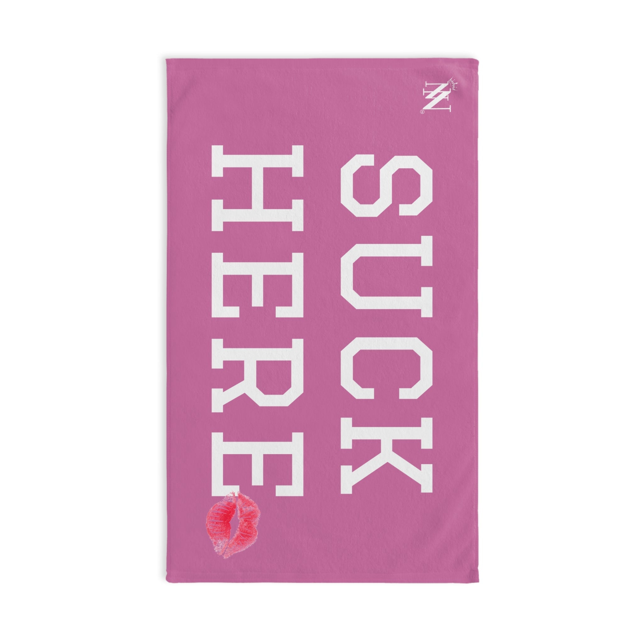 Suck Here Lips Kiss Soft Pink | Mix & Match Original Fun-Flirty Lovers’ Towel