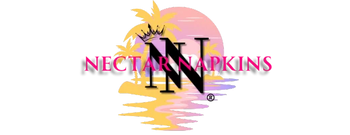 Logo of Nectar Napkins with colorful design on a white background