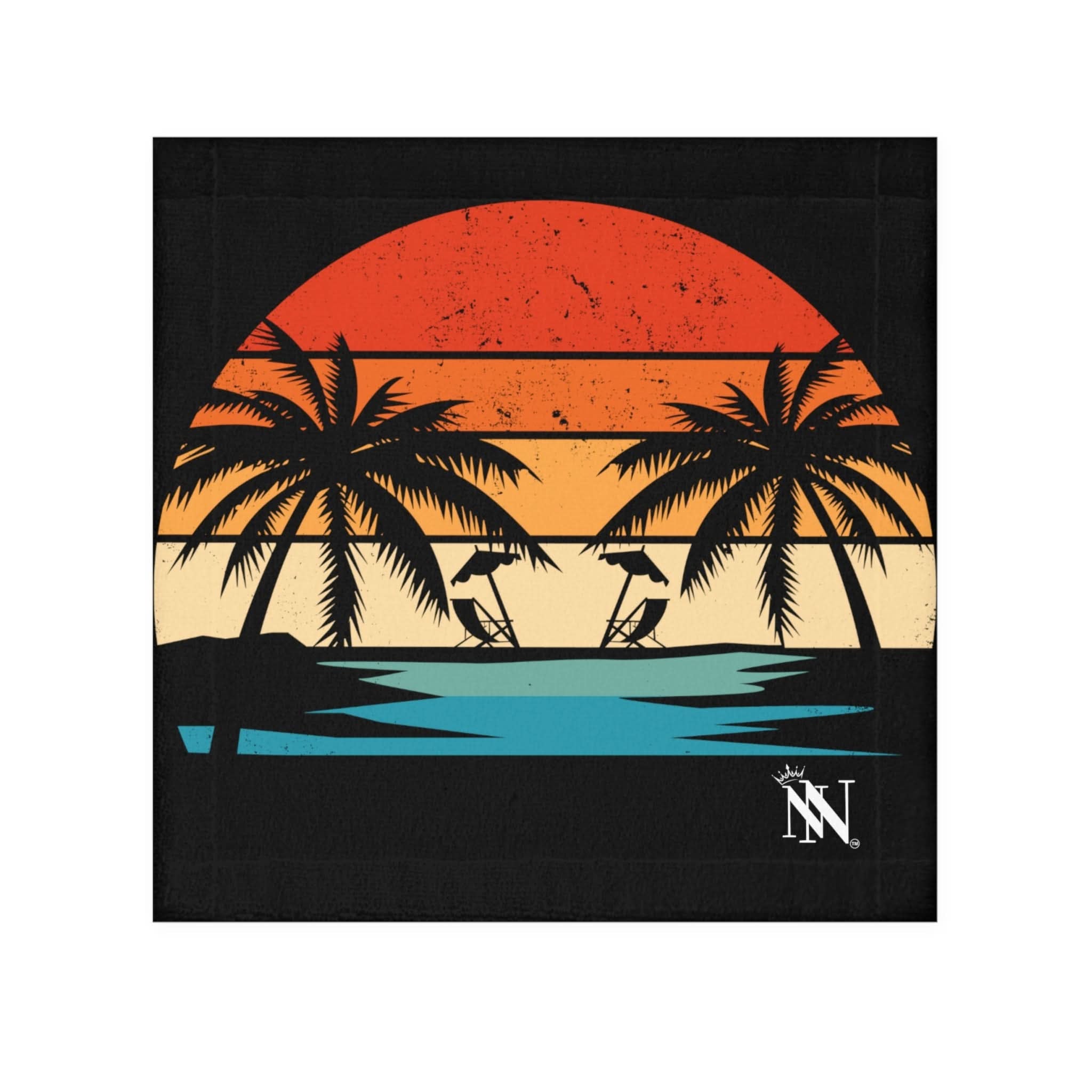 Sunset Wedding Black | Mix & Match Lils’ Fun-Flirty Lovers’ Towels