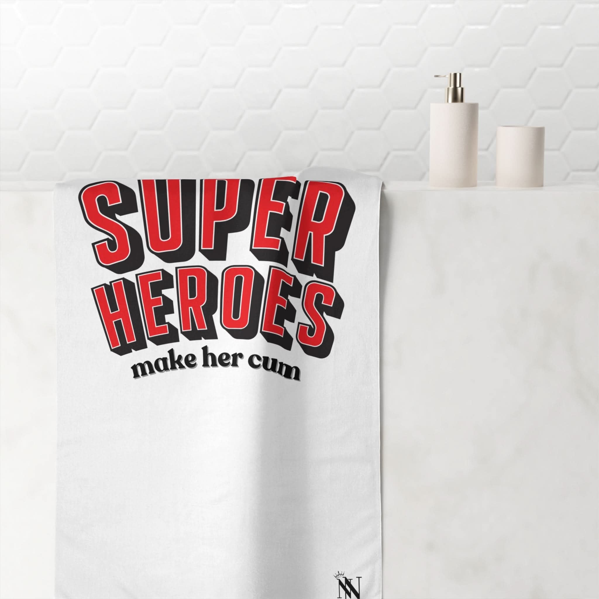 Super Heroes Make Her Cum | Mix & Match Naughty XL Fun-Flirty Lovers’ Towels