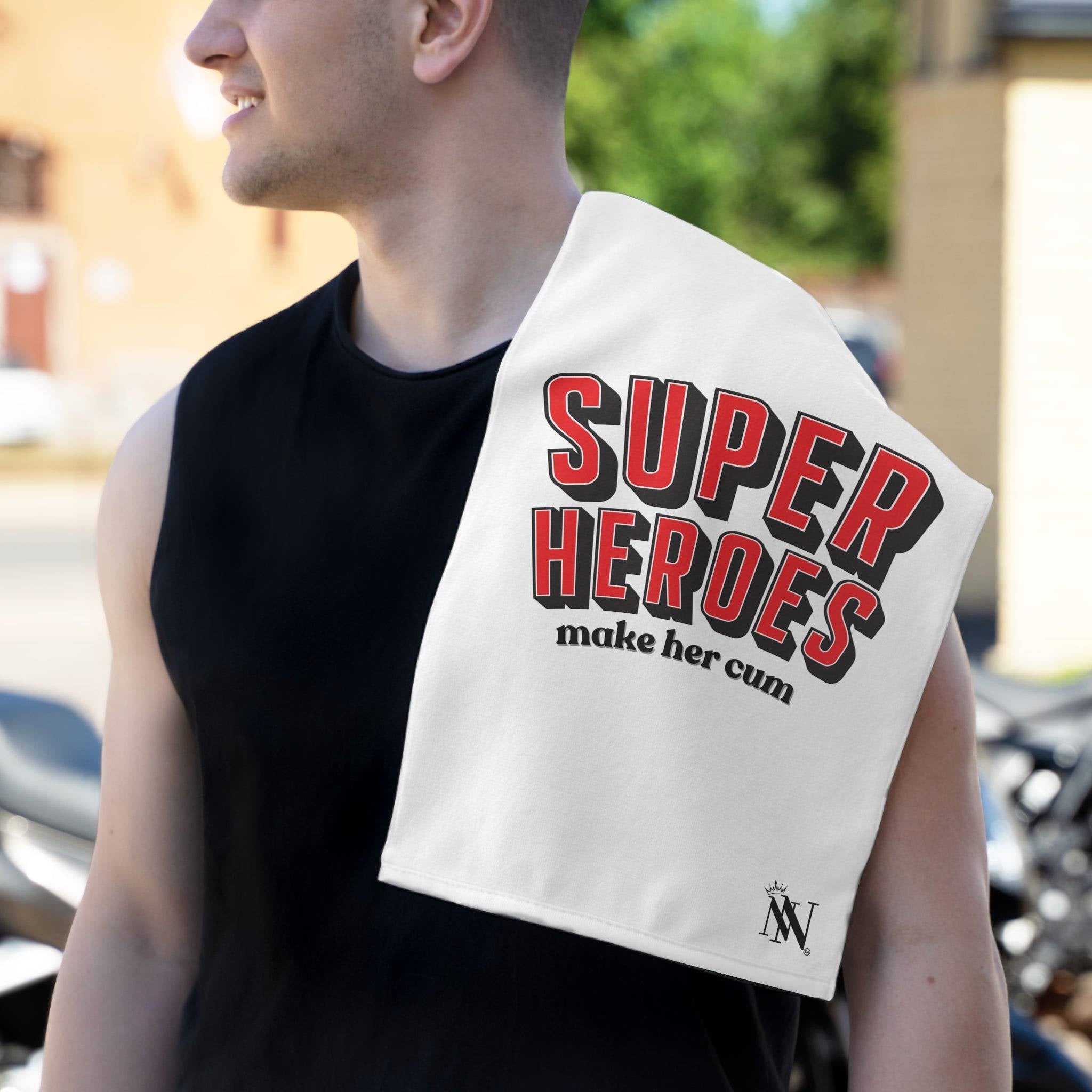 Superheroes Make Her Cum | Mix & Match Soft Fun-Flirty Lovers’ Towels