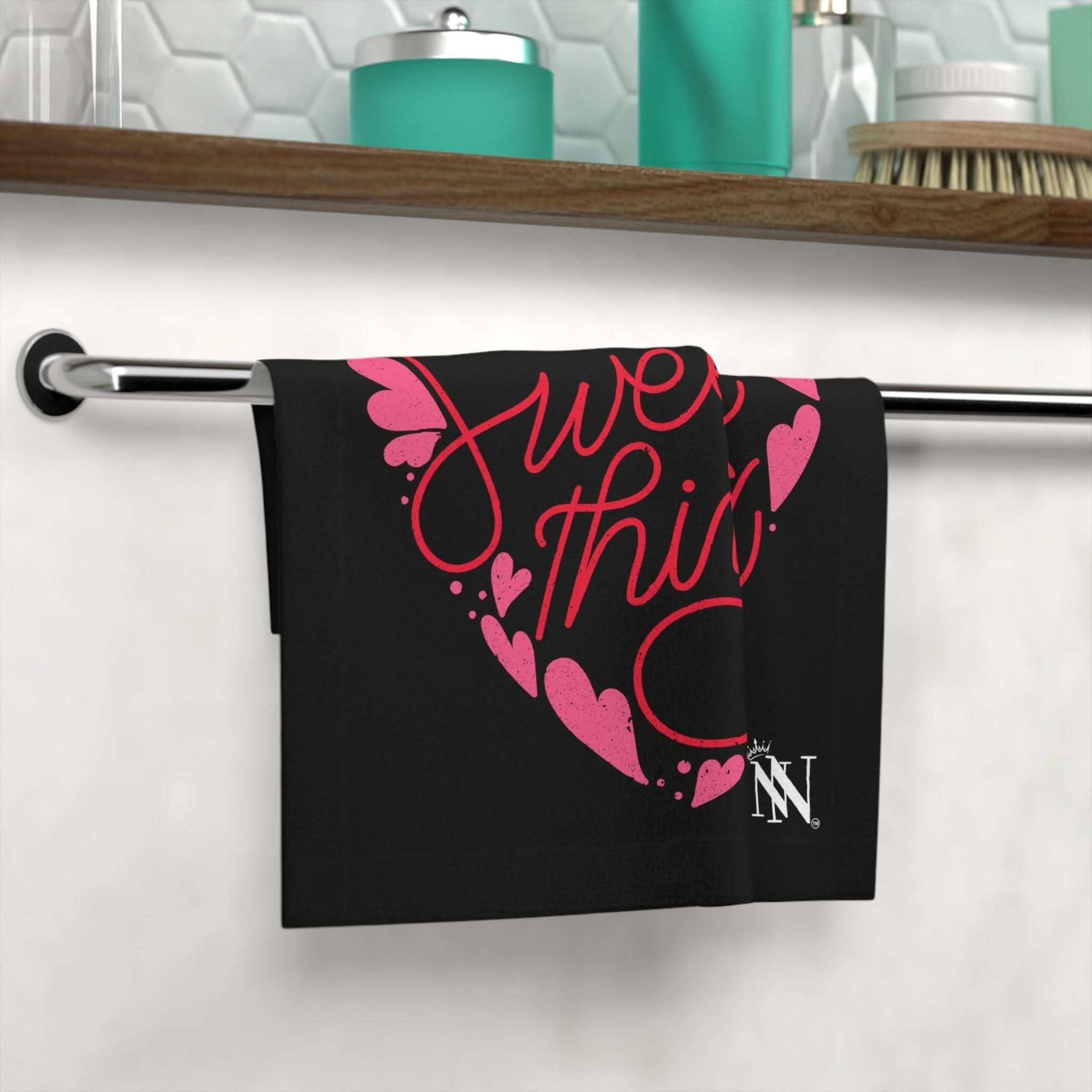 Sweet Thing Black | Mix & Match Lils’ Fun-Flirty Lovers’ Towels