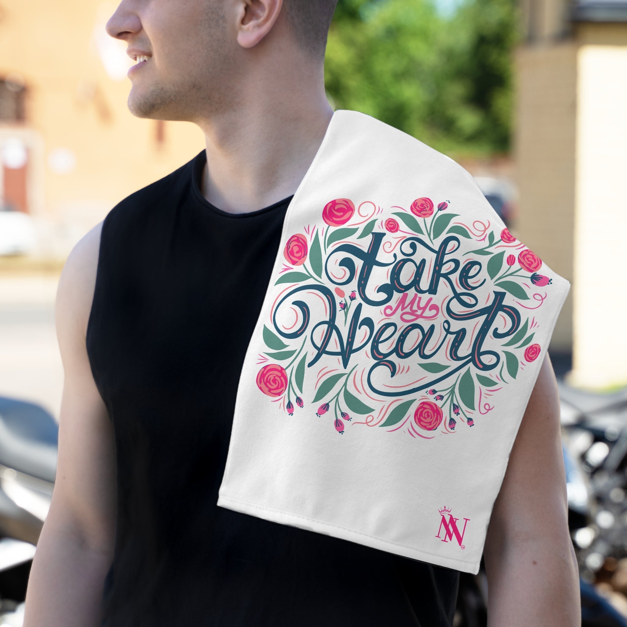 Take My Heart Floral | Mix & Match Soft Fun-Flirty Lovers’ Towels