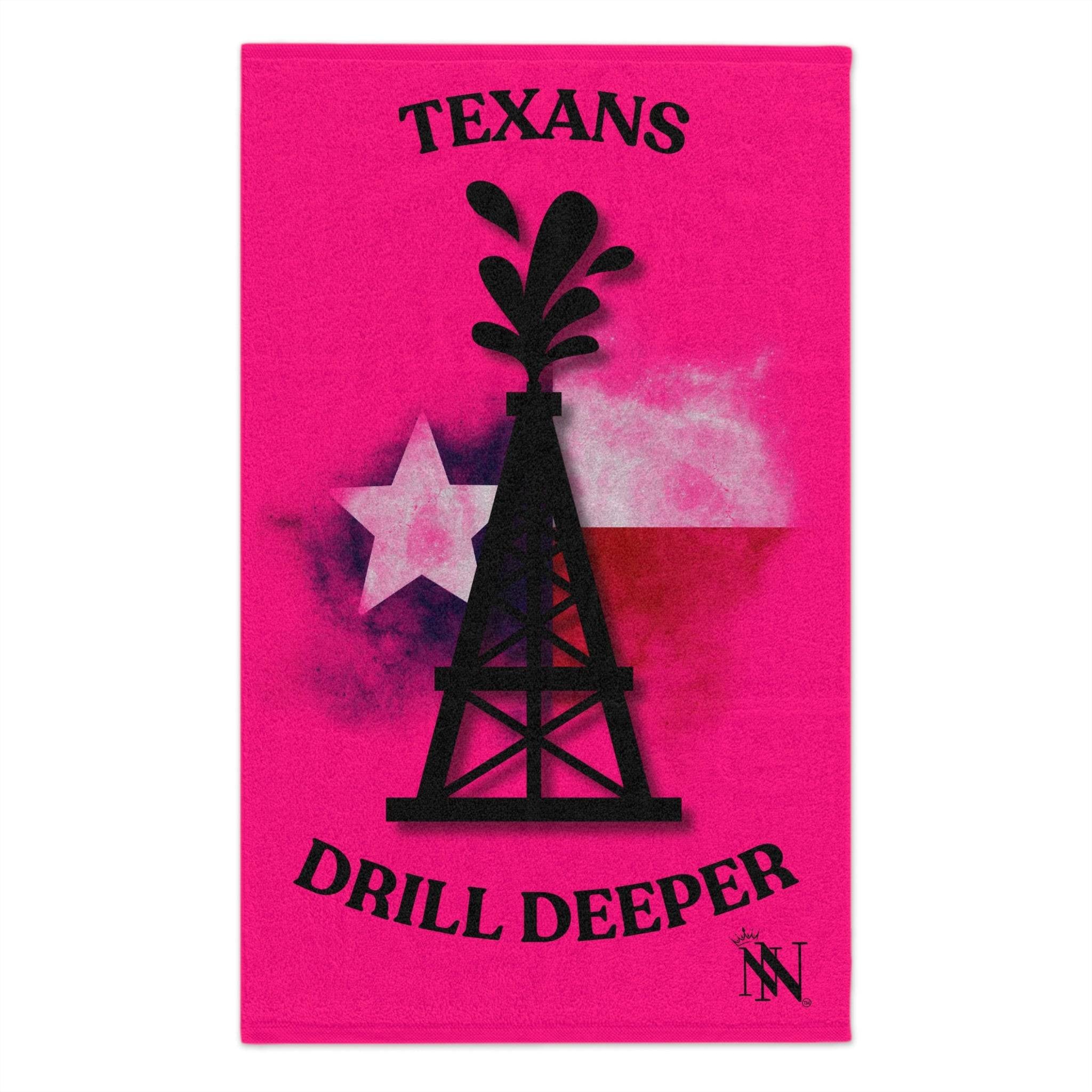 Texans Drill Deeper Pink Mix & Match Soft Sex Towels | Flirty Lovers’ Gifts