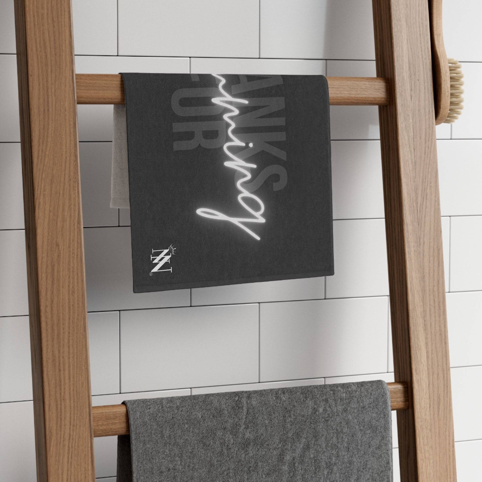 Thanks for Cumming Grey Mix & Match Soft Sex Towels | Flirty Lovers’ Gifts