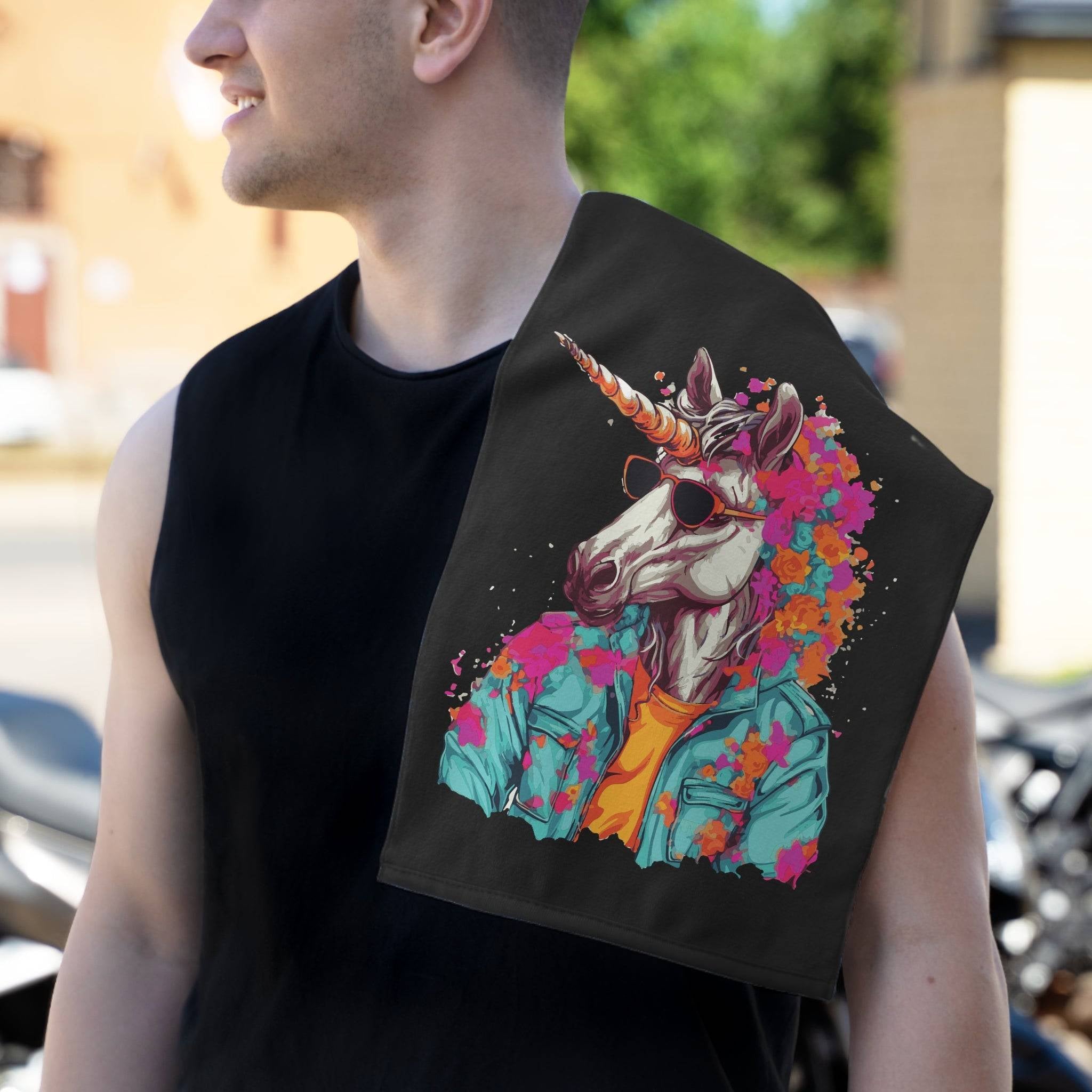 The Unicorn Black Mix & Match Soft Sex Towels | Flirty Lovers’ Gifts