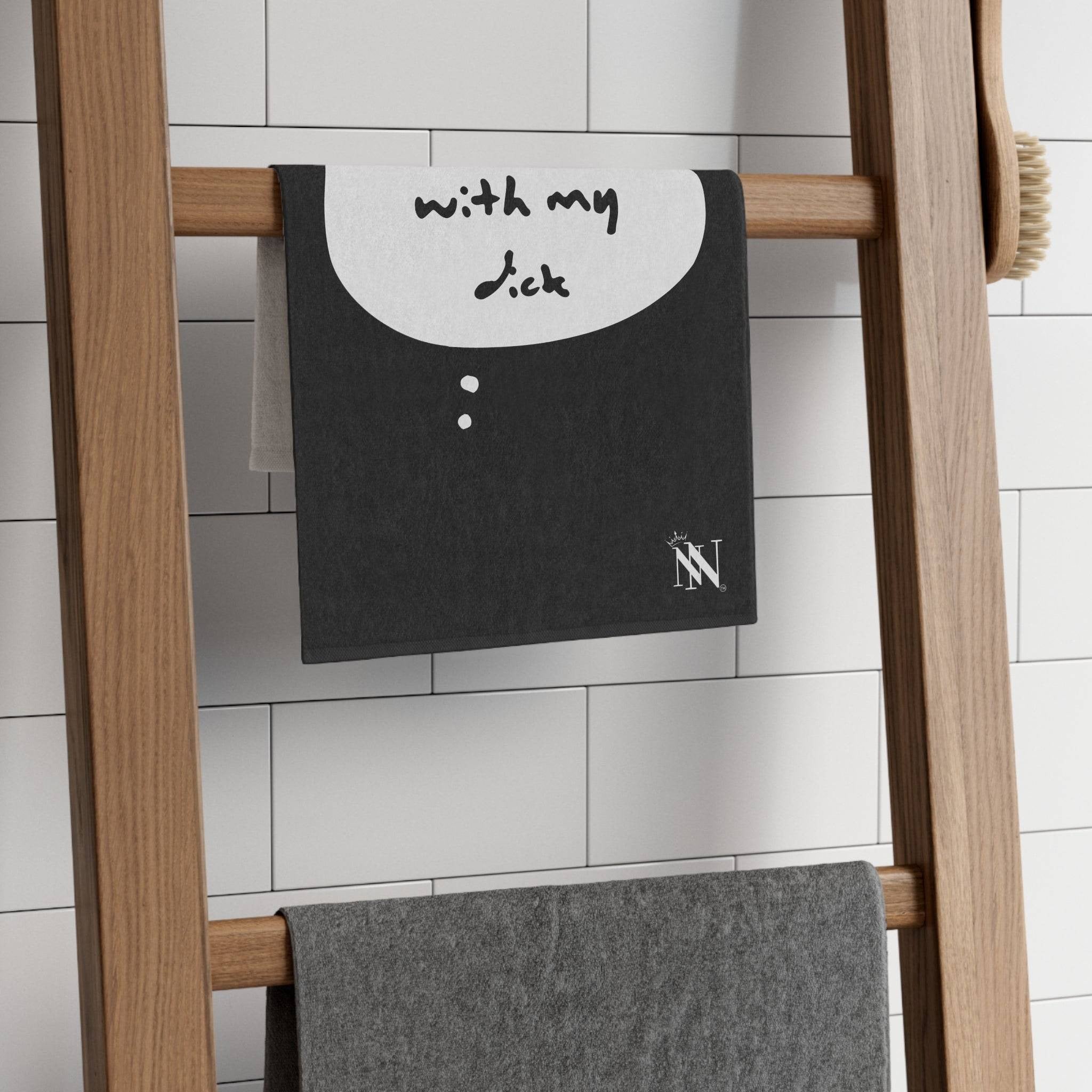 Thinking With My Dick Black Mix & Match Soft Sex Towels | Flirty Lovers’ Gifts