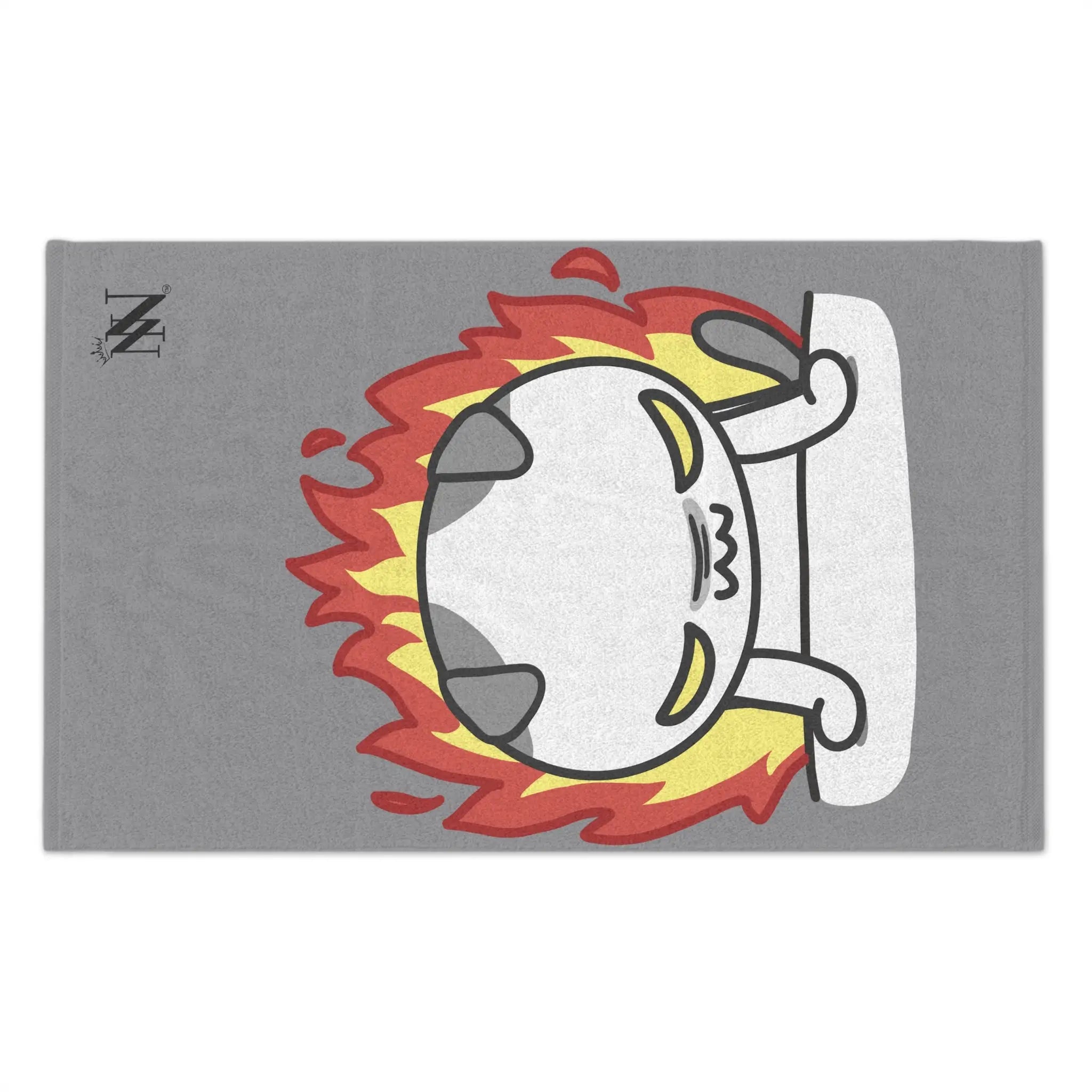 This Kitty Is On Fire Grey | Mix & Match Soft Fun-Flirty Lovers’ Towels