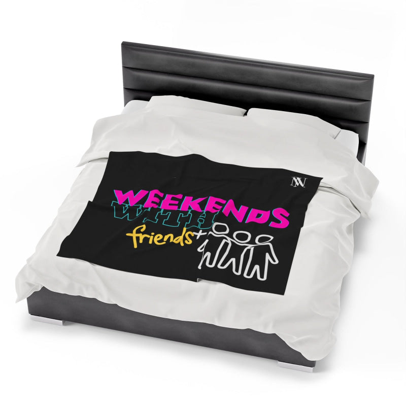 Threesome Weekend Black | Mix & Match Soft Fun-Flirty Lovers’ Blankets