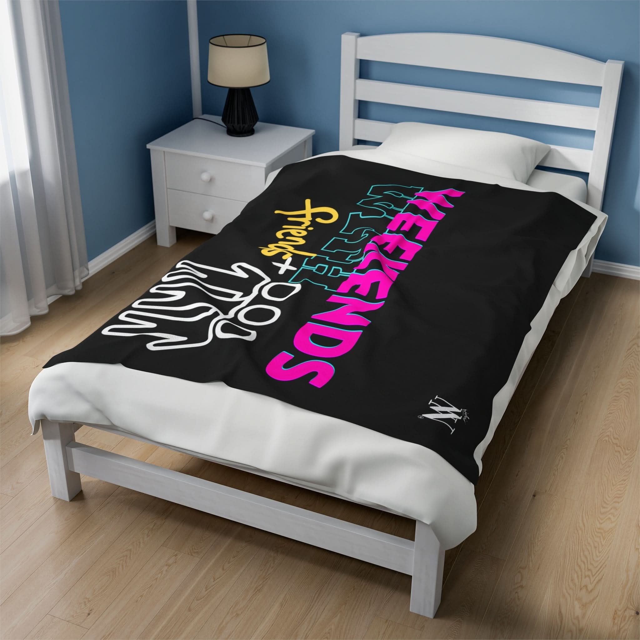 Threesome Weekend Black | Mix & Match Soft Fun-Flirty Lovers’ Blankets