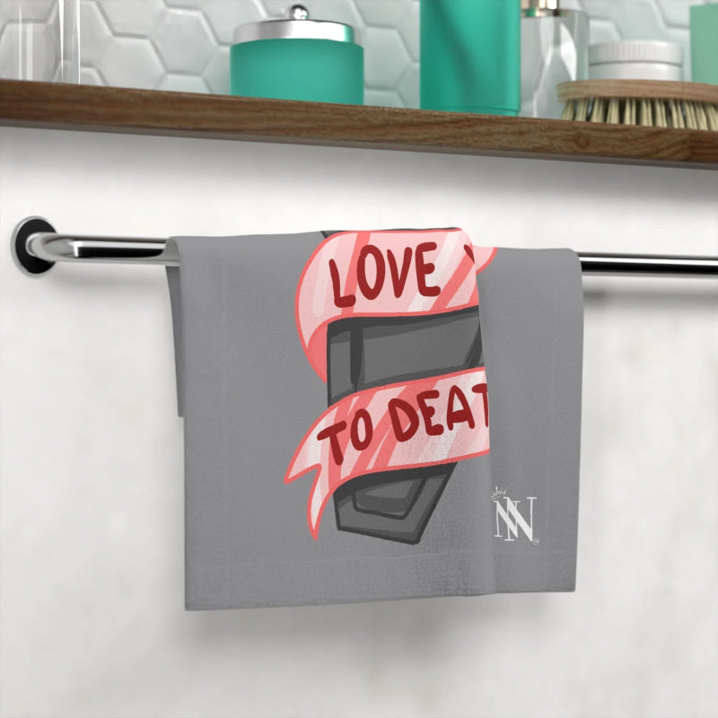 Til Death Do Us Part Grey | Mix & Match Lils’ Fun-Flirty Lovers’ Towels
