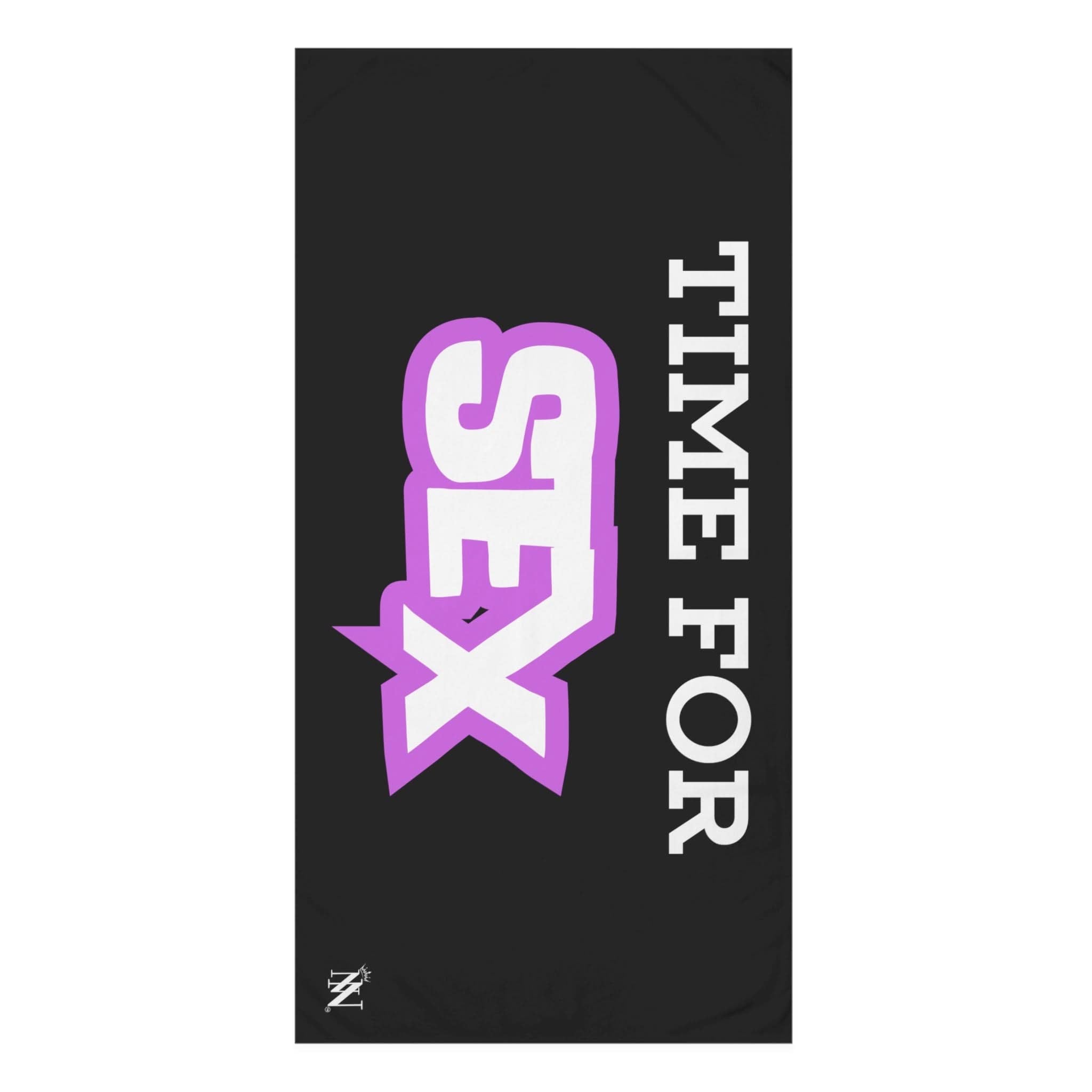Time for Sex Black | Mix & Match Naughty XL Fun-Flirty Lovers’ Towels