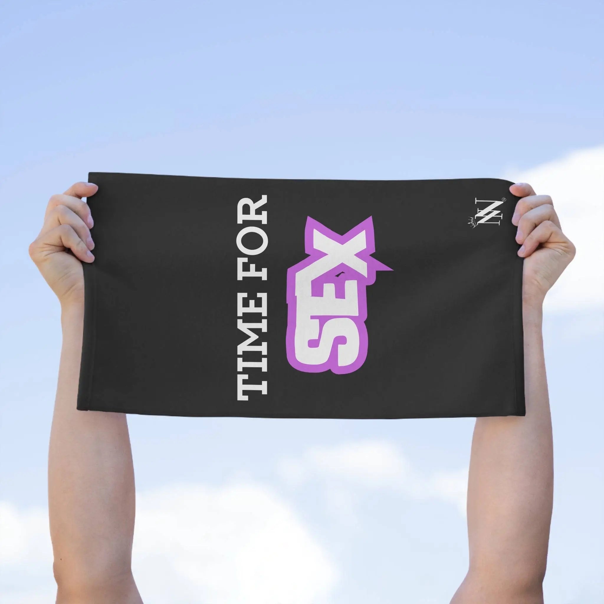 Time for Sex Black Mix & Match Soft Sex Towels | Flirty Lovers’ Gifts