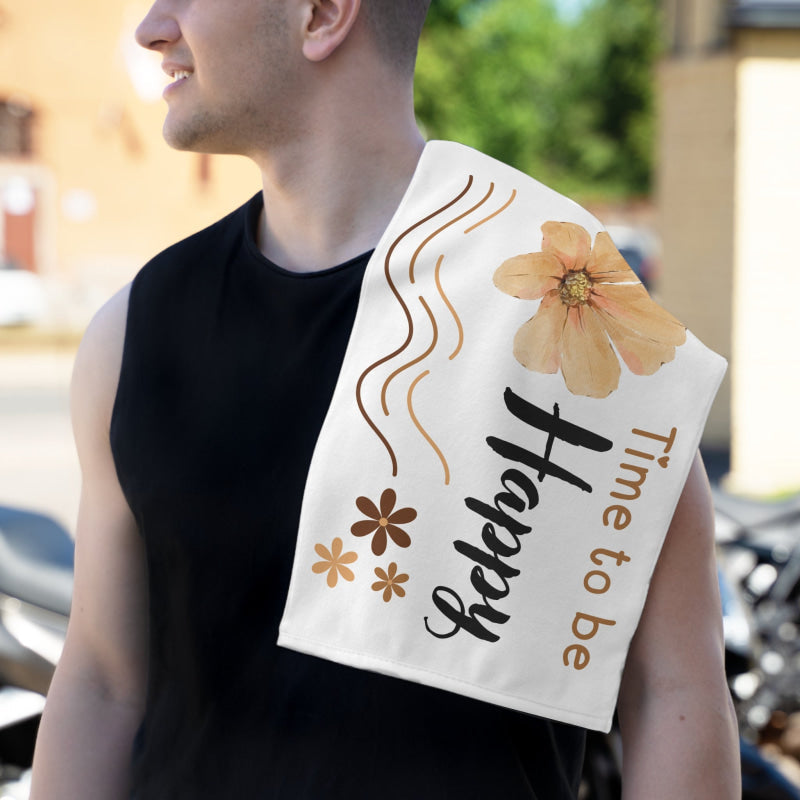 Time To Be Happy | Mix & Match Soft Fun-Flirty Lovers’ Towels