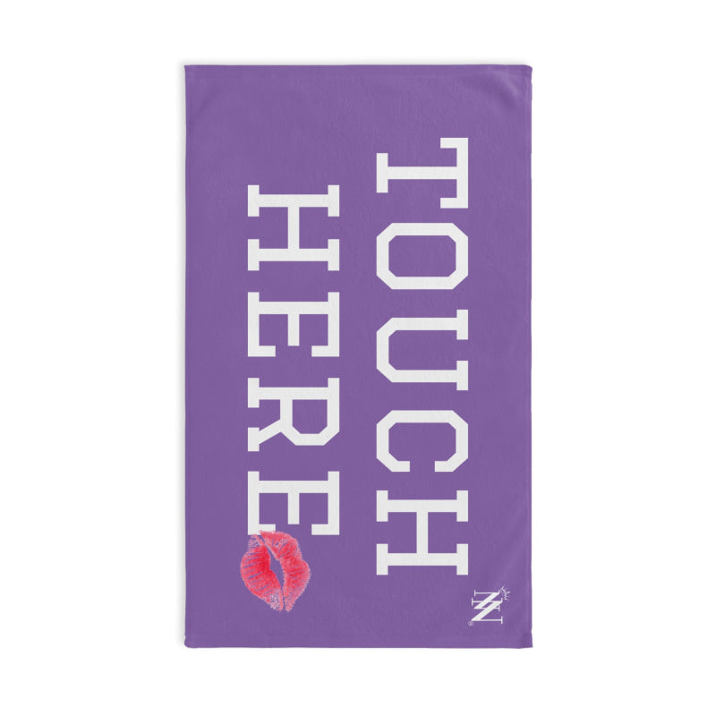 Touch Here Lips Kiss Lavendar | Mix & Match Original Fun-Flirty Lovers’ Towels