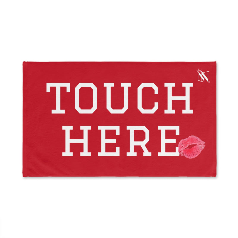 Touch Here Lips Kiss Red | Mix & Match Original Fun-Flirty Lovers’ Towels
