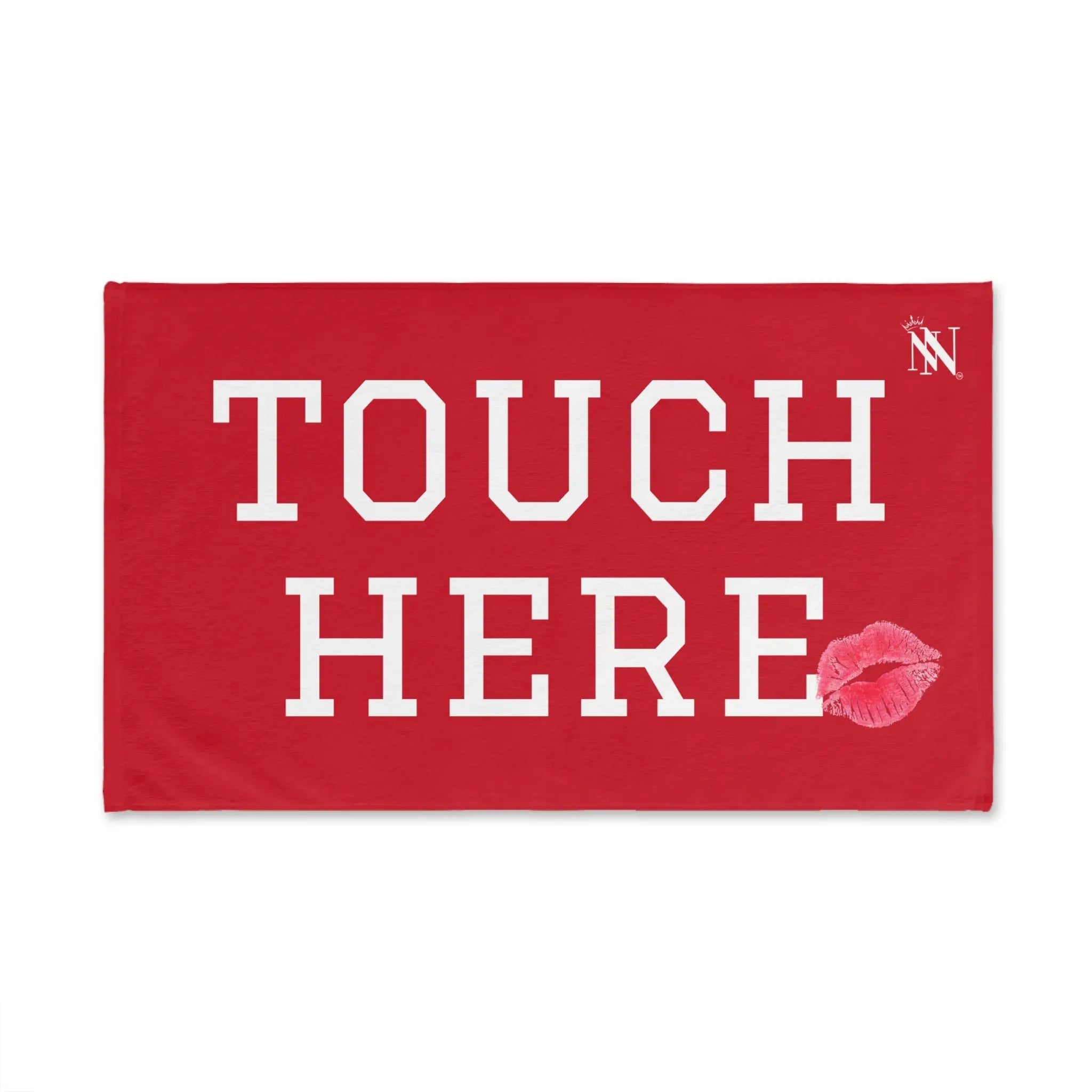 Touch Here Lips Kiss Red | Mix & Match Original Fun-Flirty Lovers’ Towels