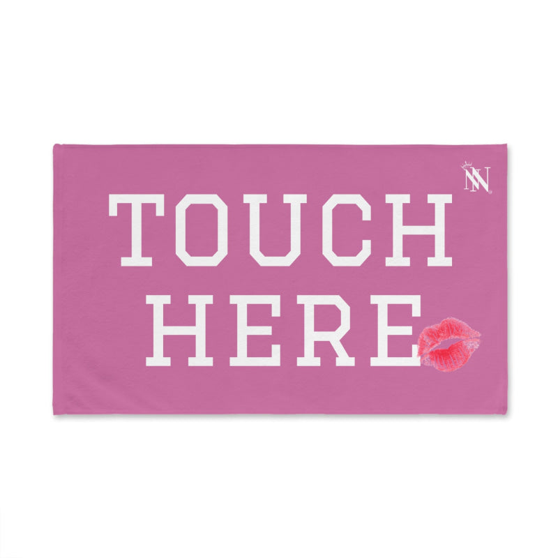 Touch Here Lips Kiss Soft Pink | Mix & Match Original Fun-Flirty Lovers’ Towels