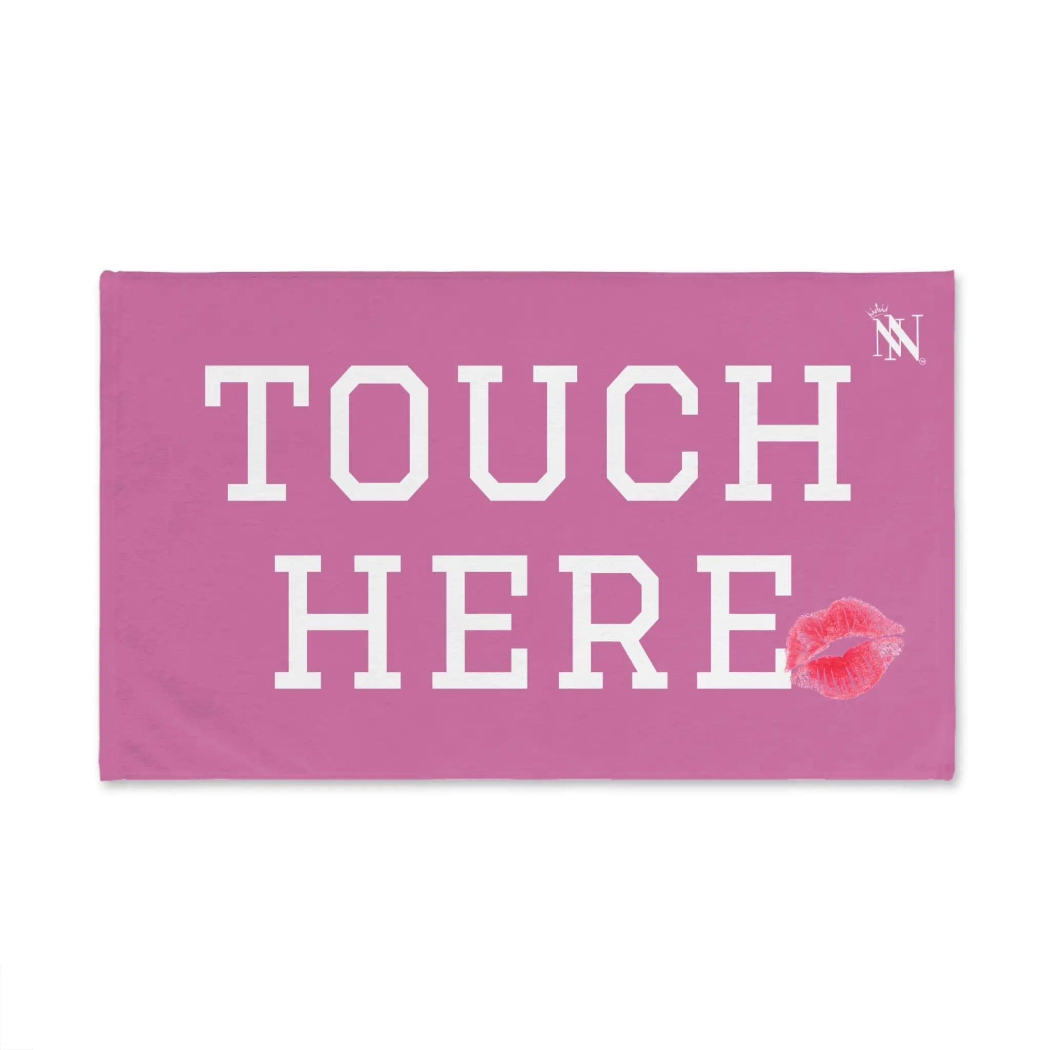 Touch Here Lips Kiss Soft Pink | Mix & Match Original Fun-Flirty Lovers’ Towels