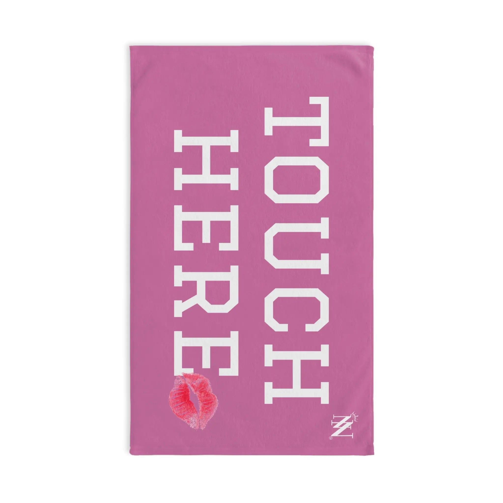 Touch Here Lips Kiss Soft Pink | Mix & Match Original Fun-Flirty Lovers’ Towels
