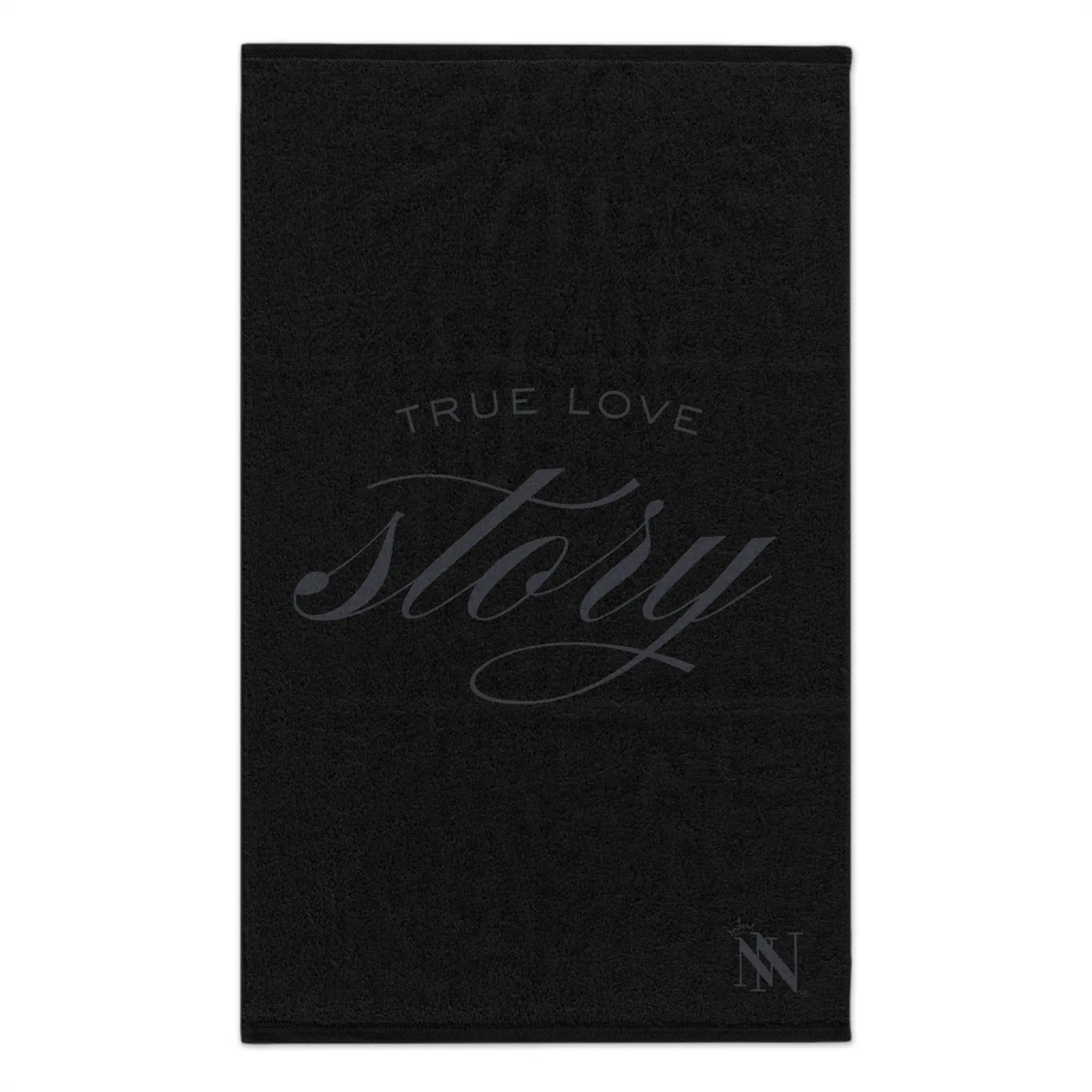 True Love Story Black | Mix & Match Soft Fun-Flirty Lovers’ Towels