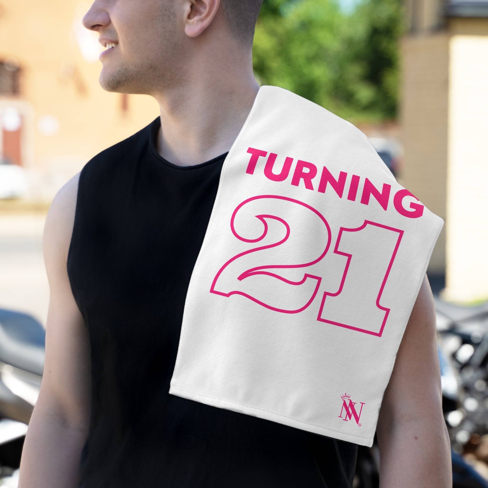 Turning 21 White | Mix & Match Soft Fun-Flirty Lovers’ Towels