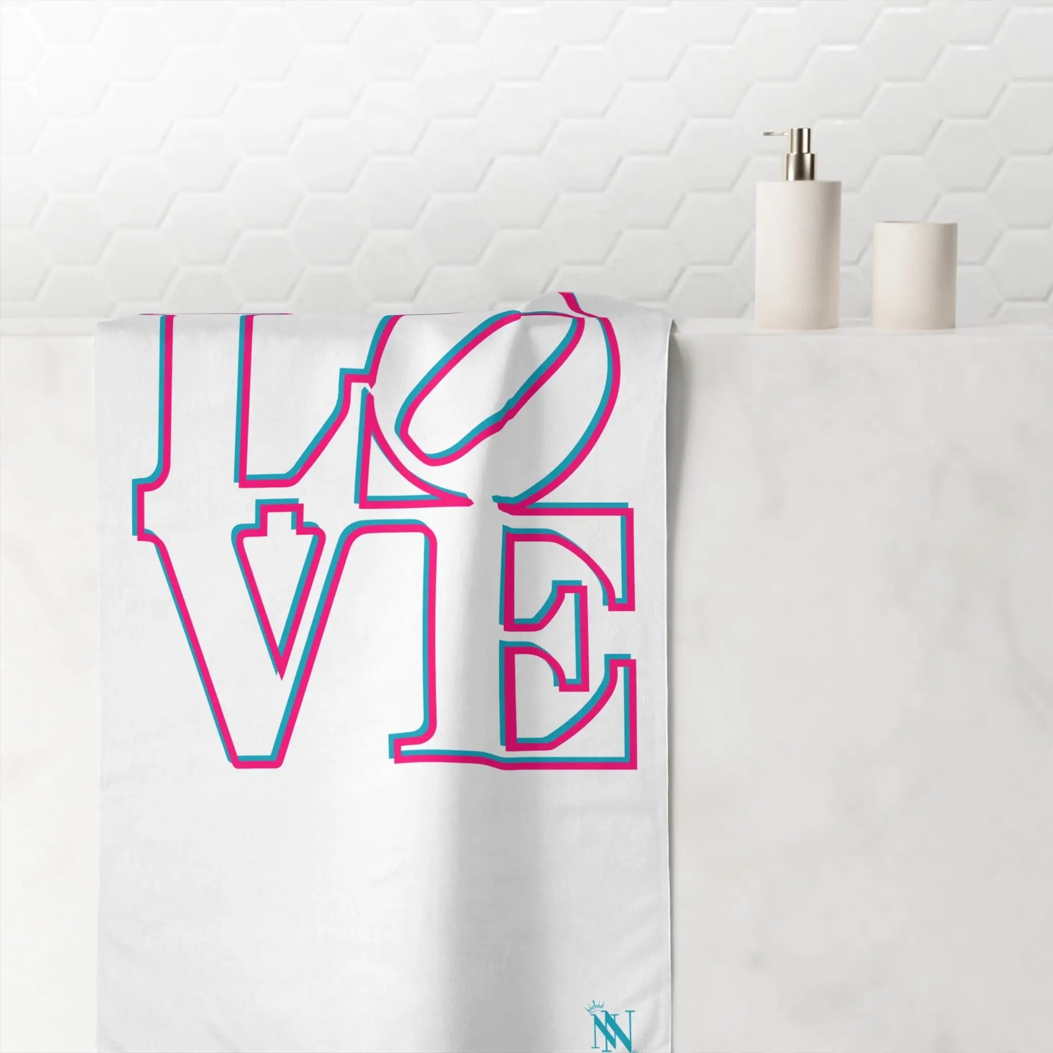 Two-Demensional Love | Mix & Match Naughty XL Fun-Flirty Lovers’ Towels