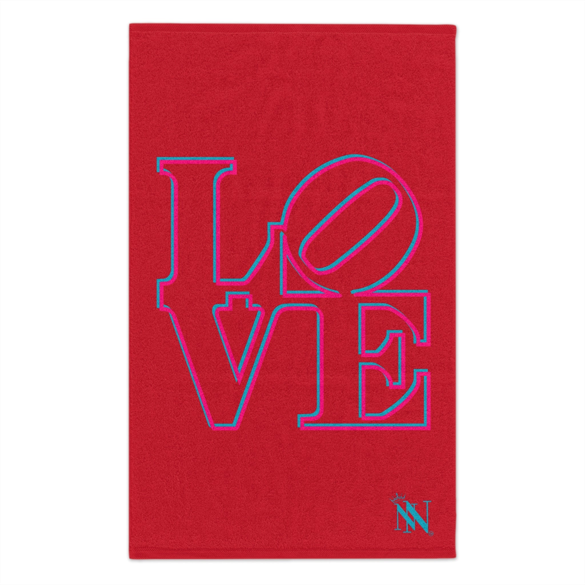 Two-Dimensional Love Red | Mix & Match Soft Fun-Flirty Lovers’ Towels