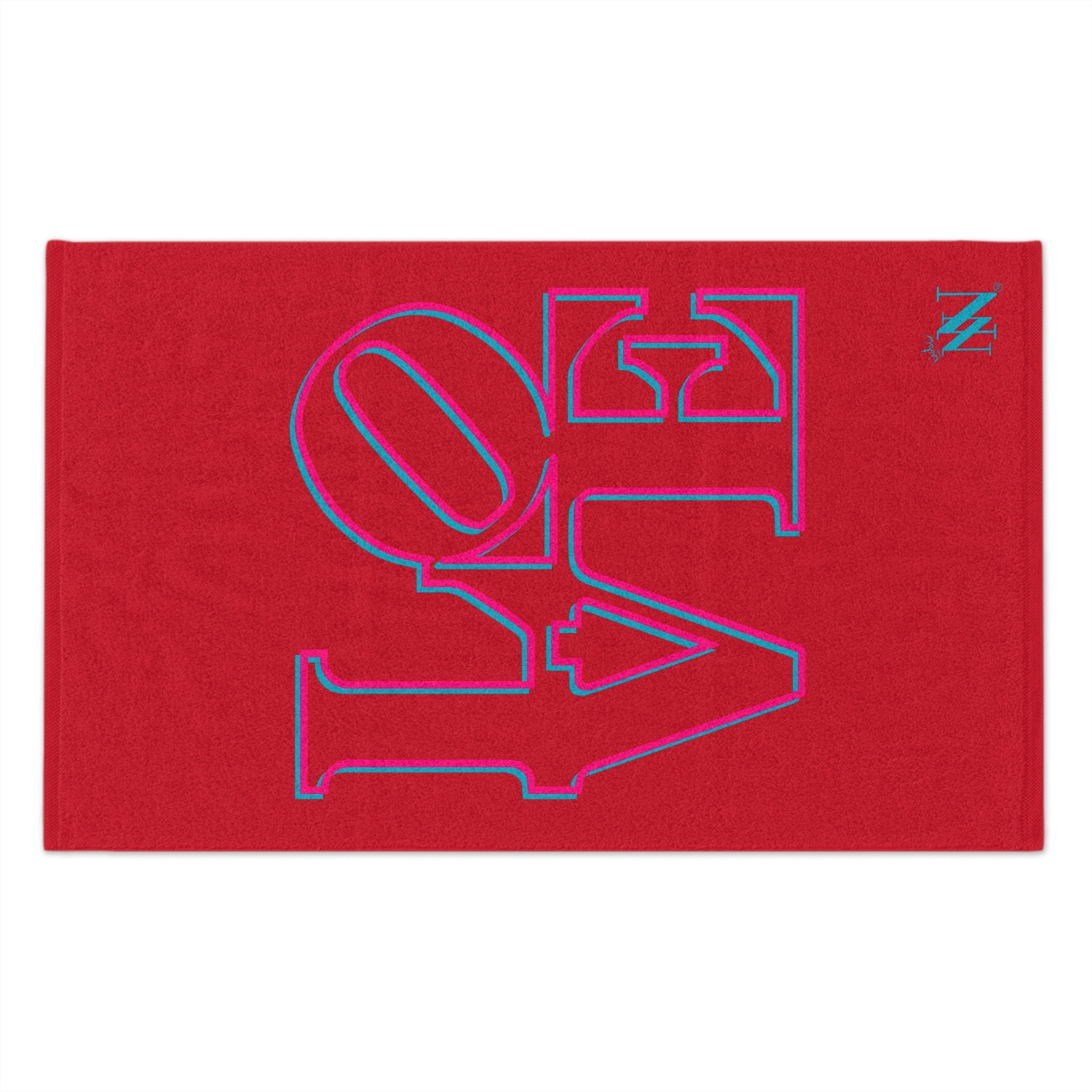 Two-Dimensional Love Red | Mix & Match Soft Fun-Flirty Lovers’ Towels