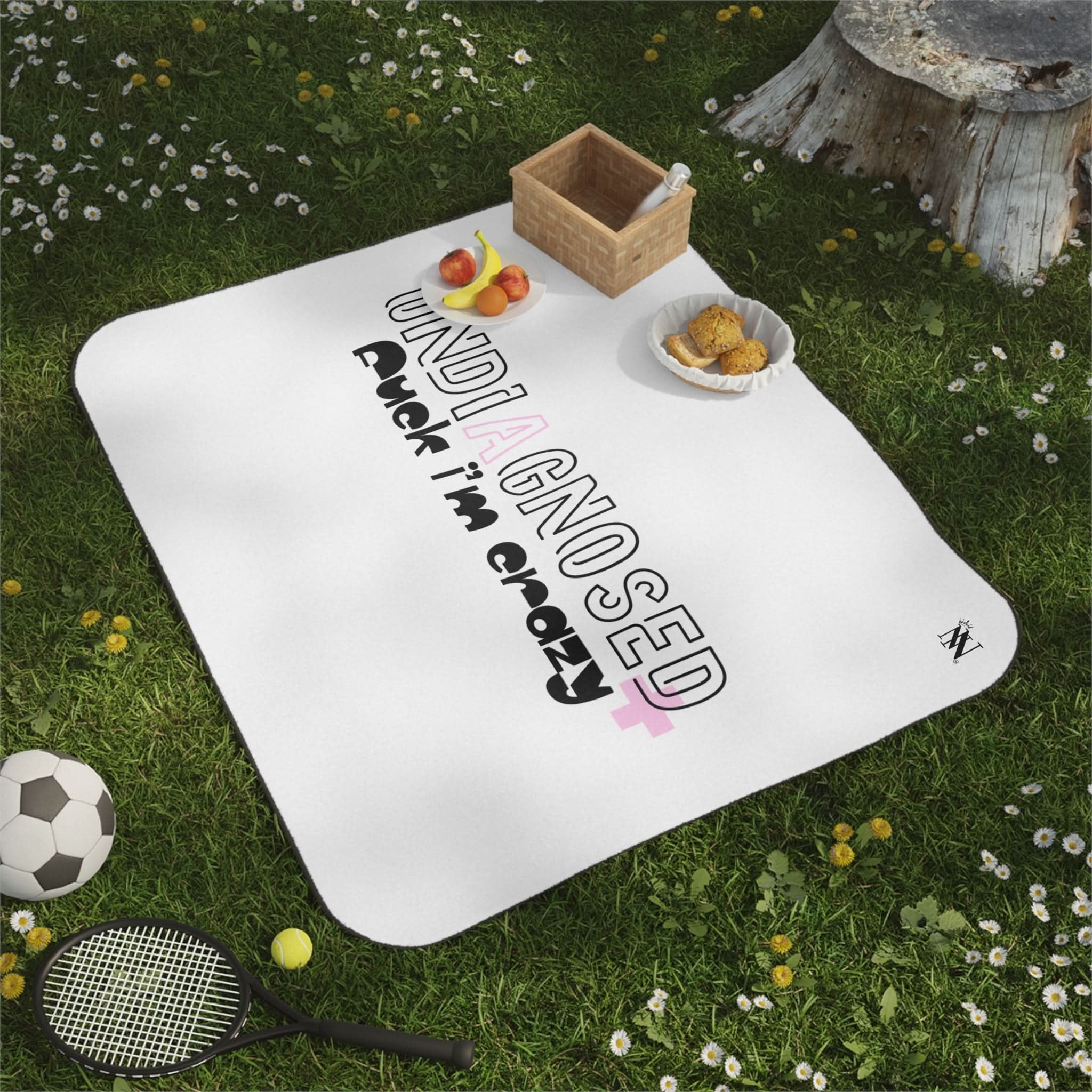 Undiagnosed Fuck I’m Crazy | Mix Match Fun-Flirty Lovers’ Water-Resistant Blankets