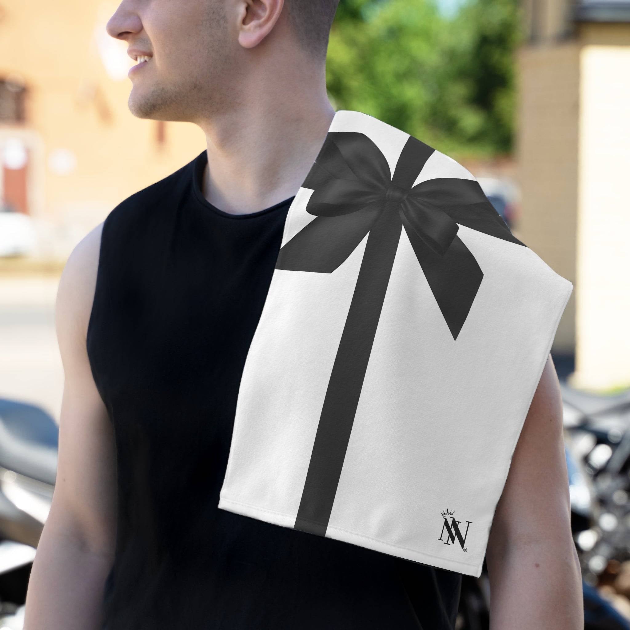 Unwrap Me Black Bow | Mix & Match Soft Fun-Flirty Lovers’ Towels