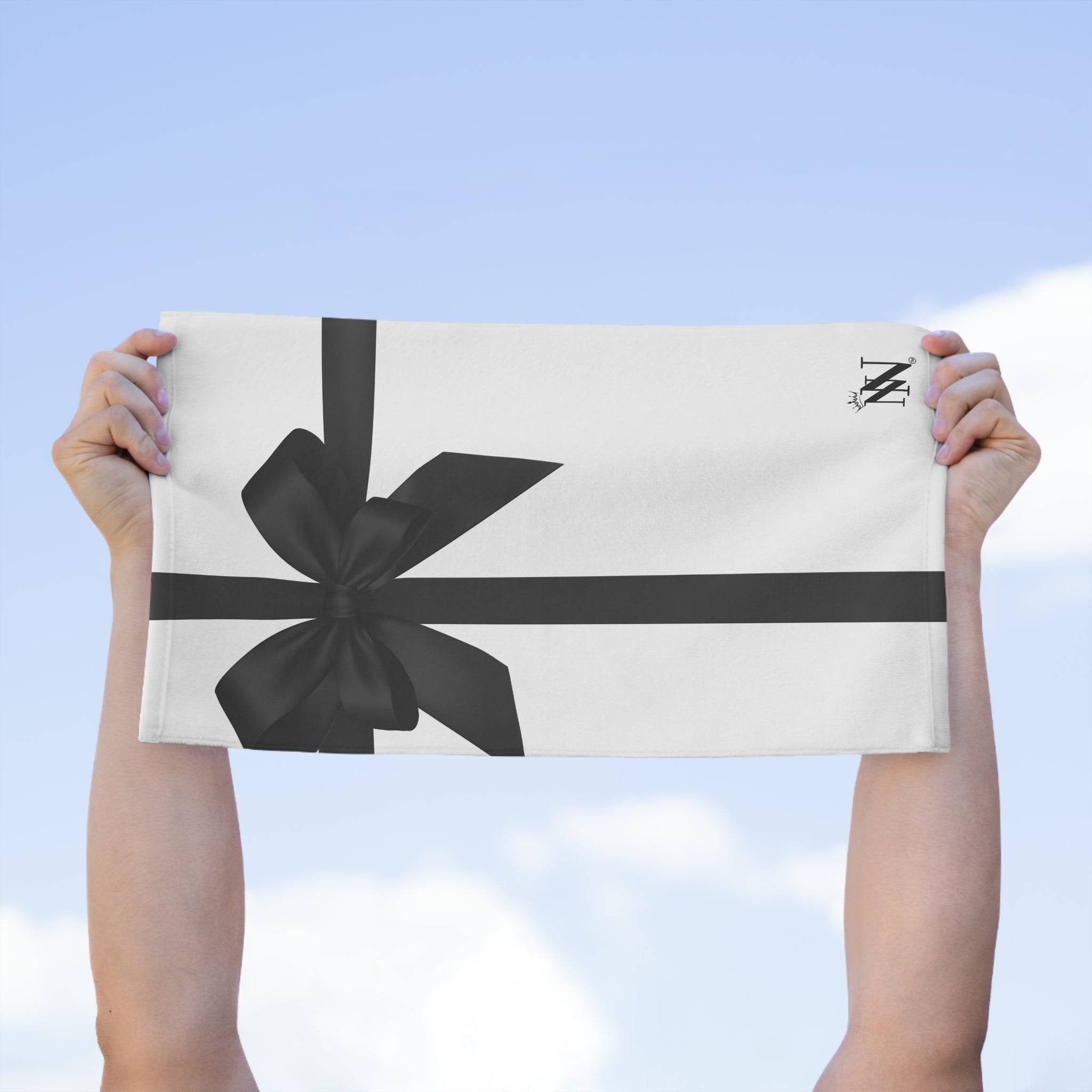 Unwrap Me Black Bow | Mix & Match Soft Fun-Flirty Lovers’ Towels