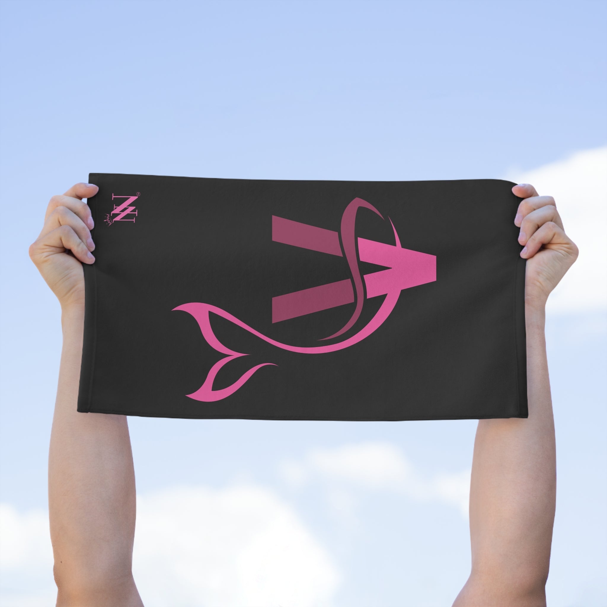 V Tails Black | Mix & Match Soft Fun-Flirty Lovers’ Towels