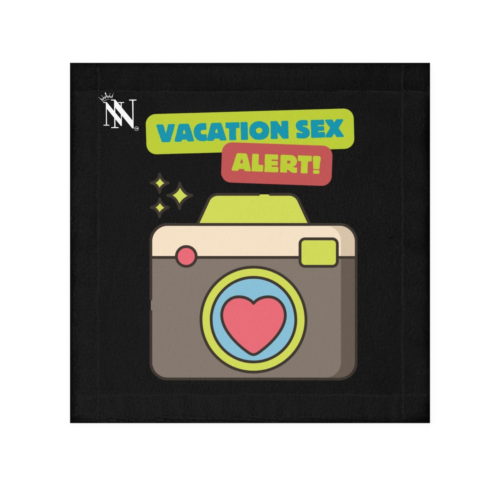 Vacation Sex Alert Black | Mix & Match Lils’ Fun-Flirty Lovers’ Towels