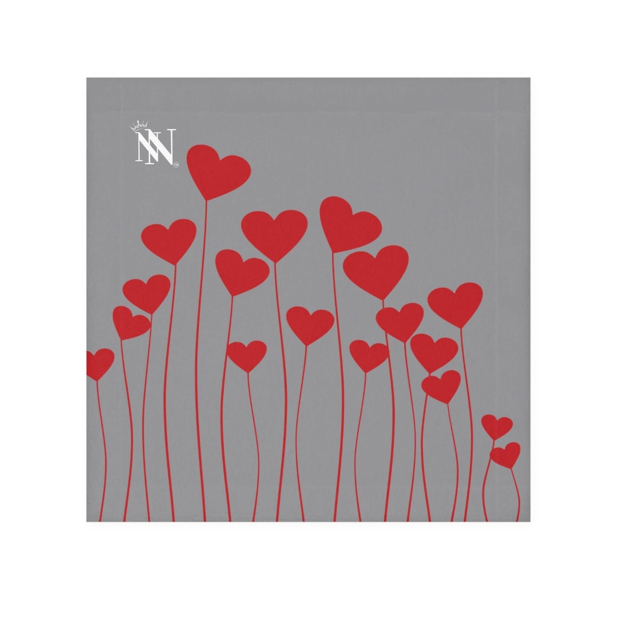 Valentine Love Flower Grey | Mix & Match Lils’ Fun-Flirty Lovers’ Towels