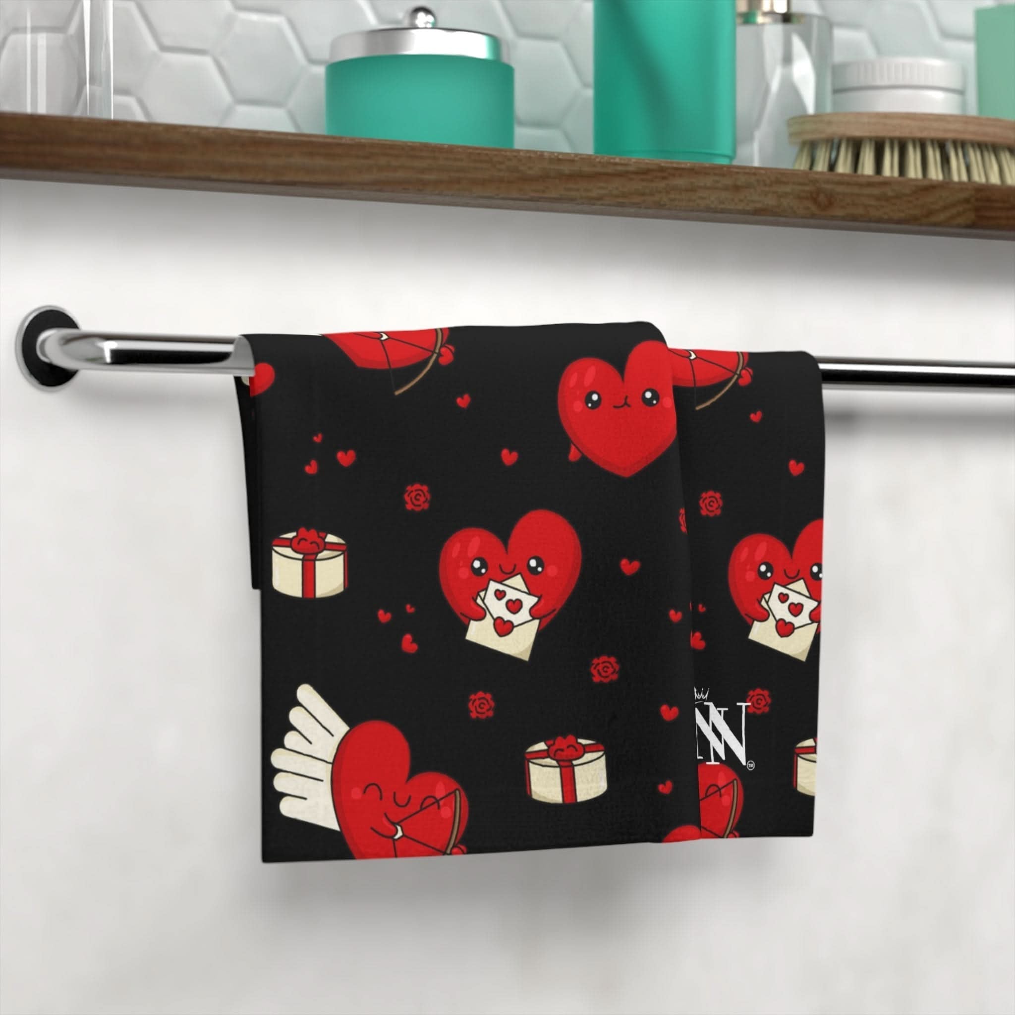 Valentine’s Pattern | Mix & Match Lils’ Fun-Flirty Lovers’ Towels