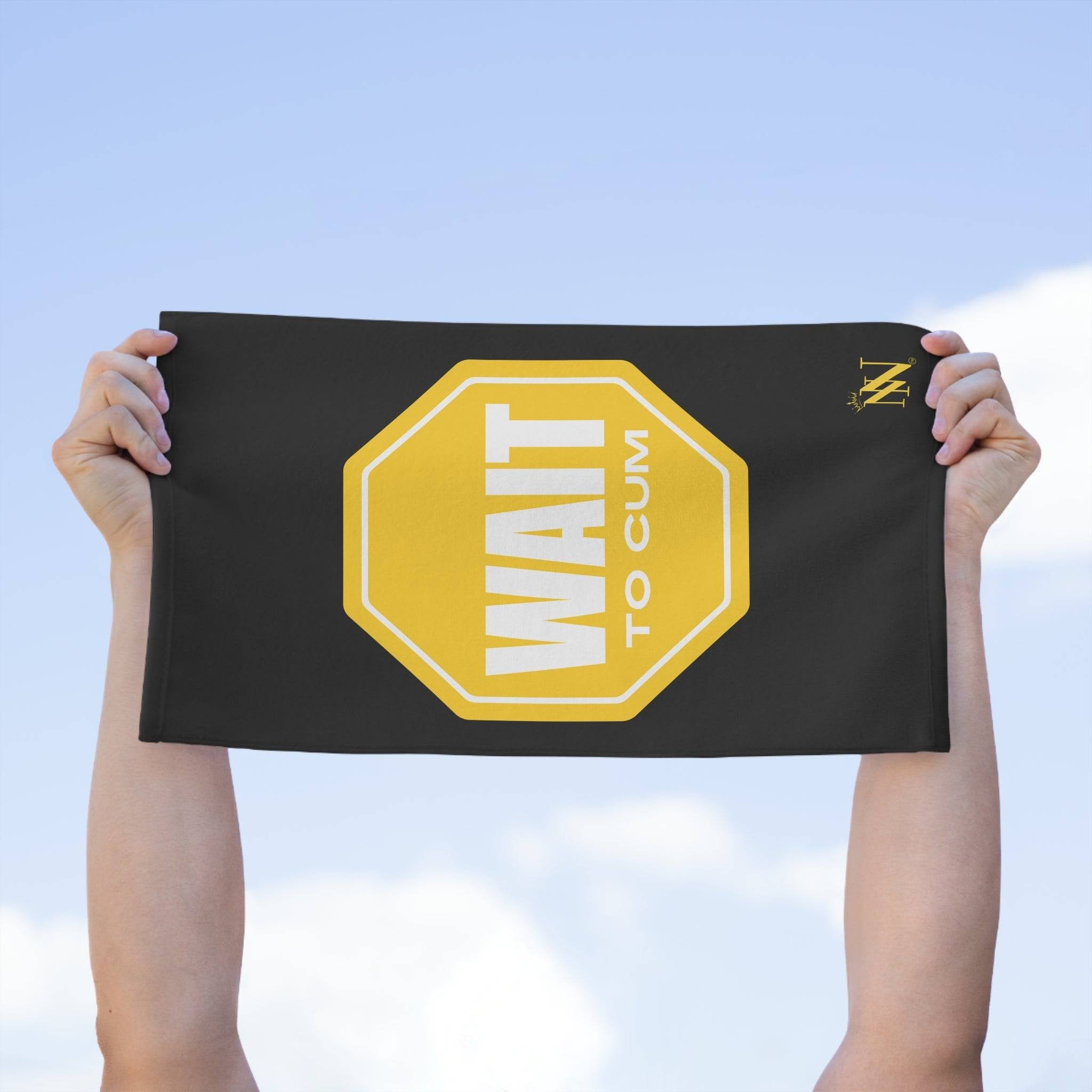 Wait to Cum Black Mix & Match Soft Sex Towels | Flirty Lovers’ Gifts