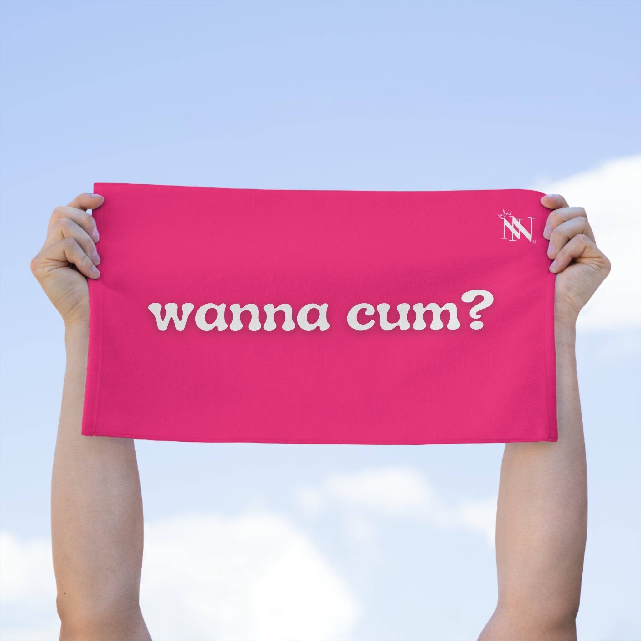Wanna Cum? Pink Mix & Match Soft Sex Towels | Flirty Lovers’ Gifts