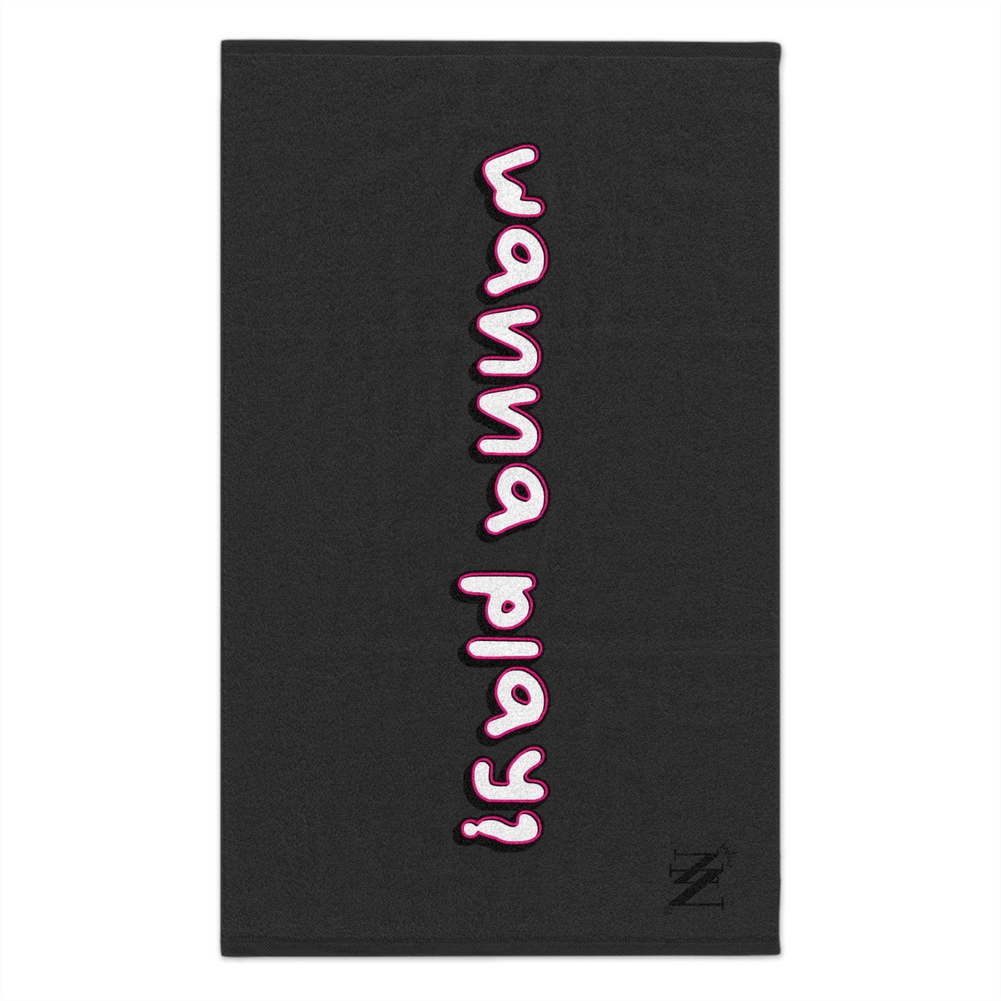 Wanna Play? Dark Grey | Mix & Match Soft Fun-Flirty Lovers’ Towels