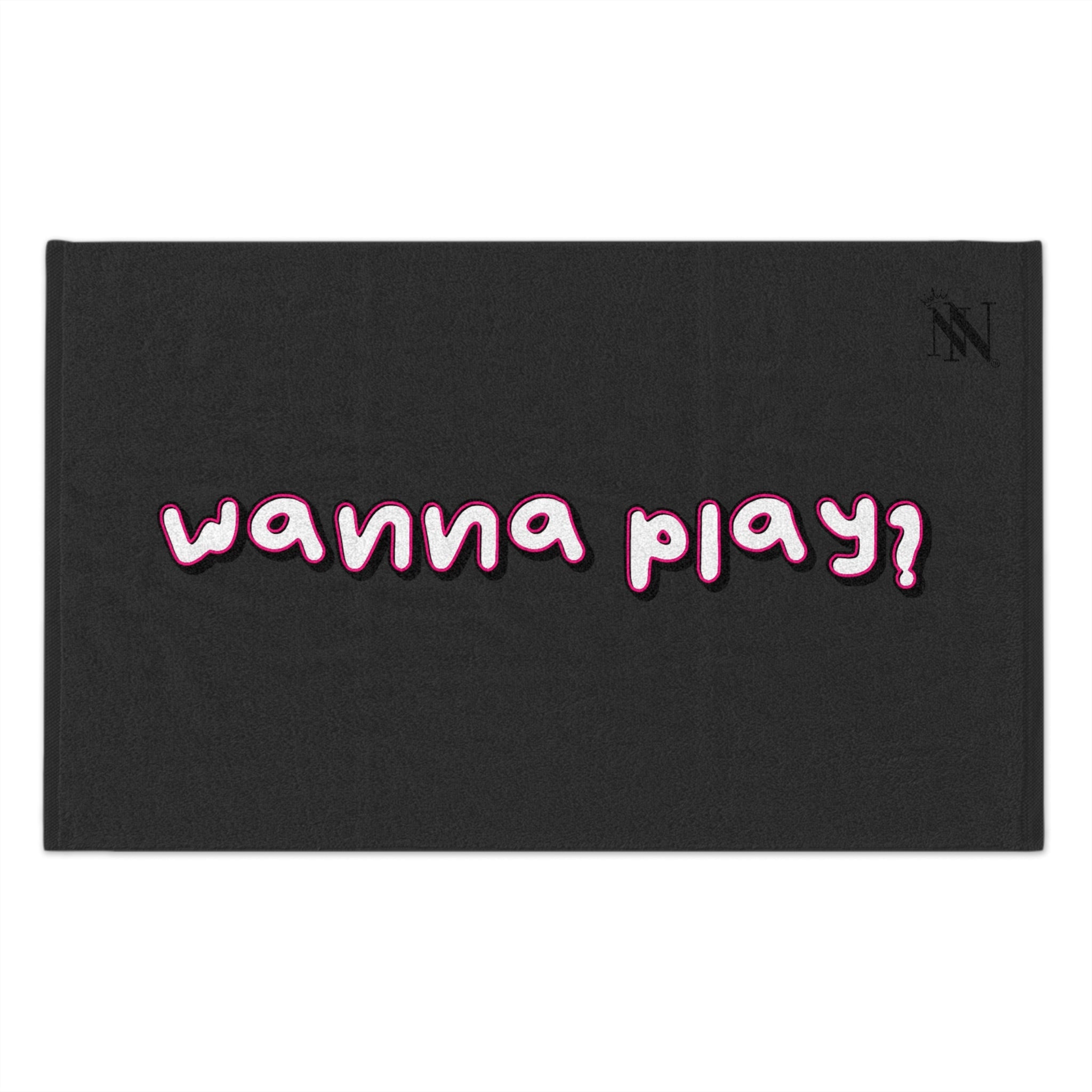 Wanna Play? Dark Grey | Mix & Match Soft Fun-Flirty Lovers’ Towels