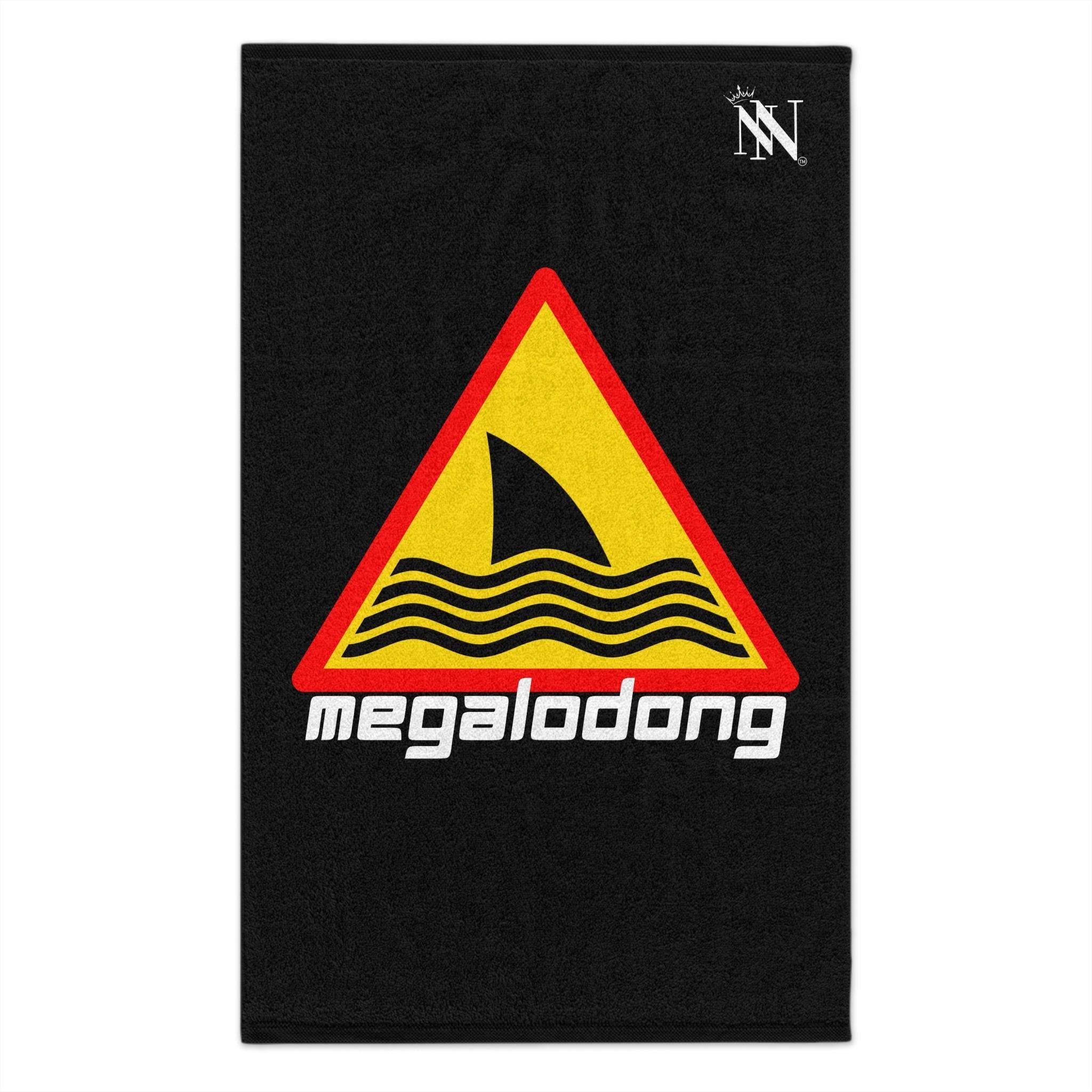 Warning MegaloDONG Black Mix & Match Soft Sex Towels | Flirty Lovers’ Gifts