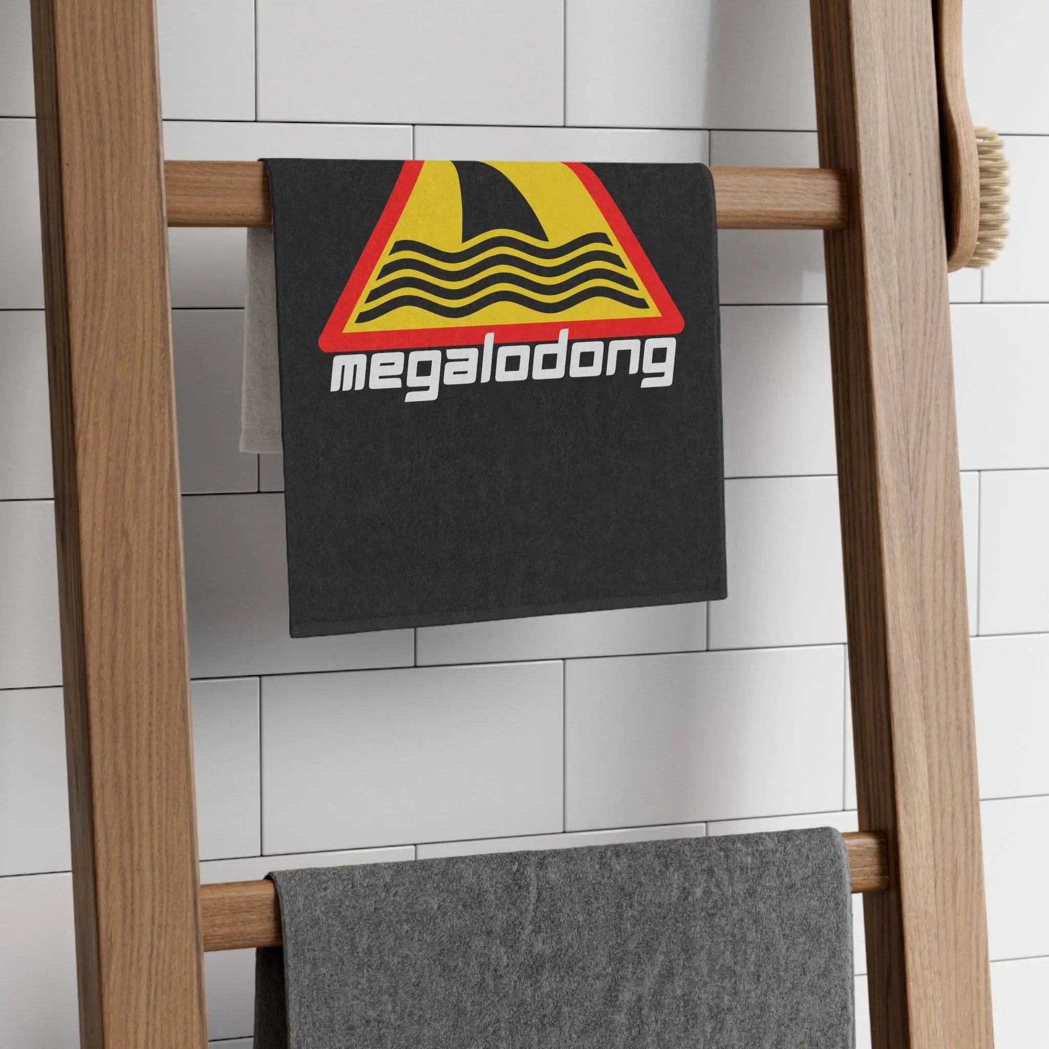 Warning MegaloDONG Black Mix & Match Soft Sex Towels | Flirty Lovers’ Gifts