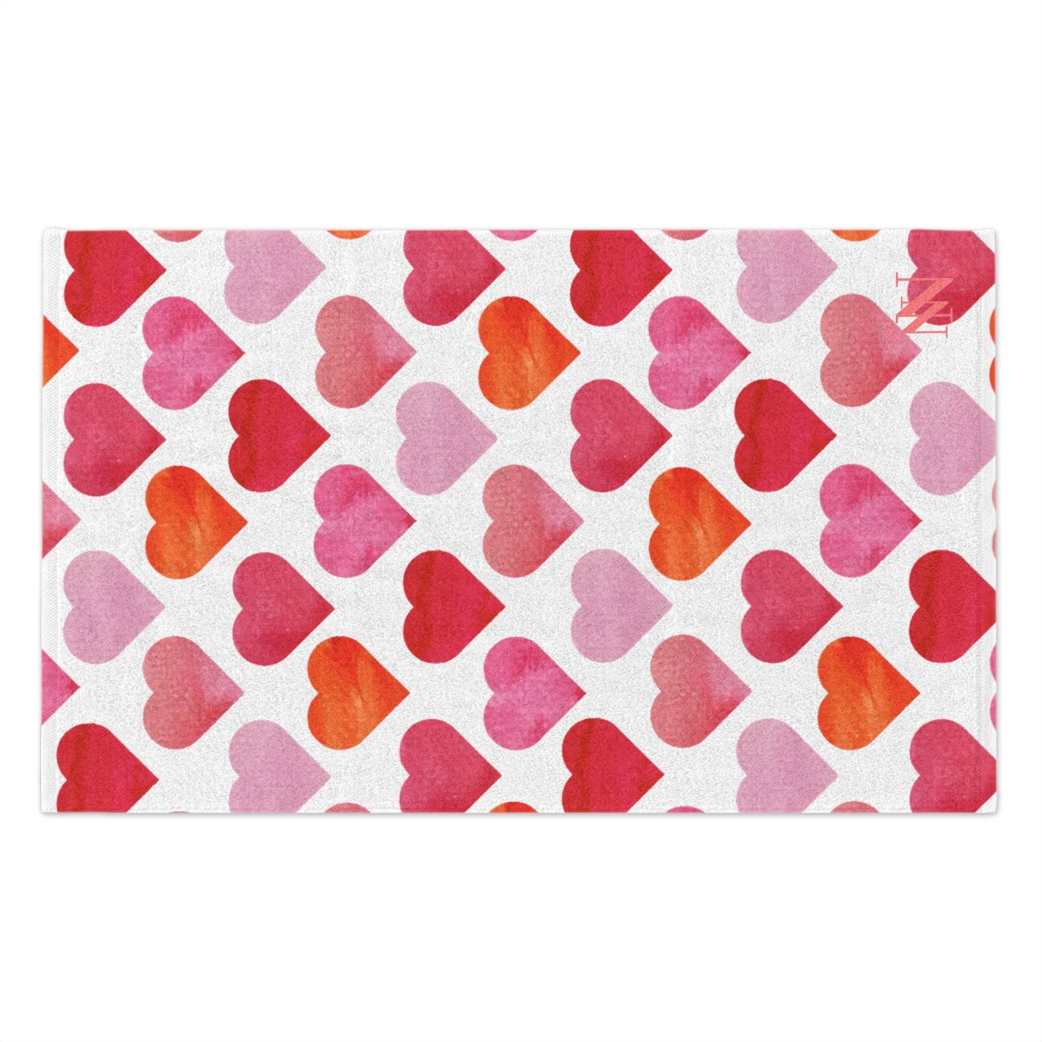 Watercolor Hearts | Mix & Match Soft Fun-Flirty Lovers’ Towels