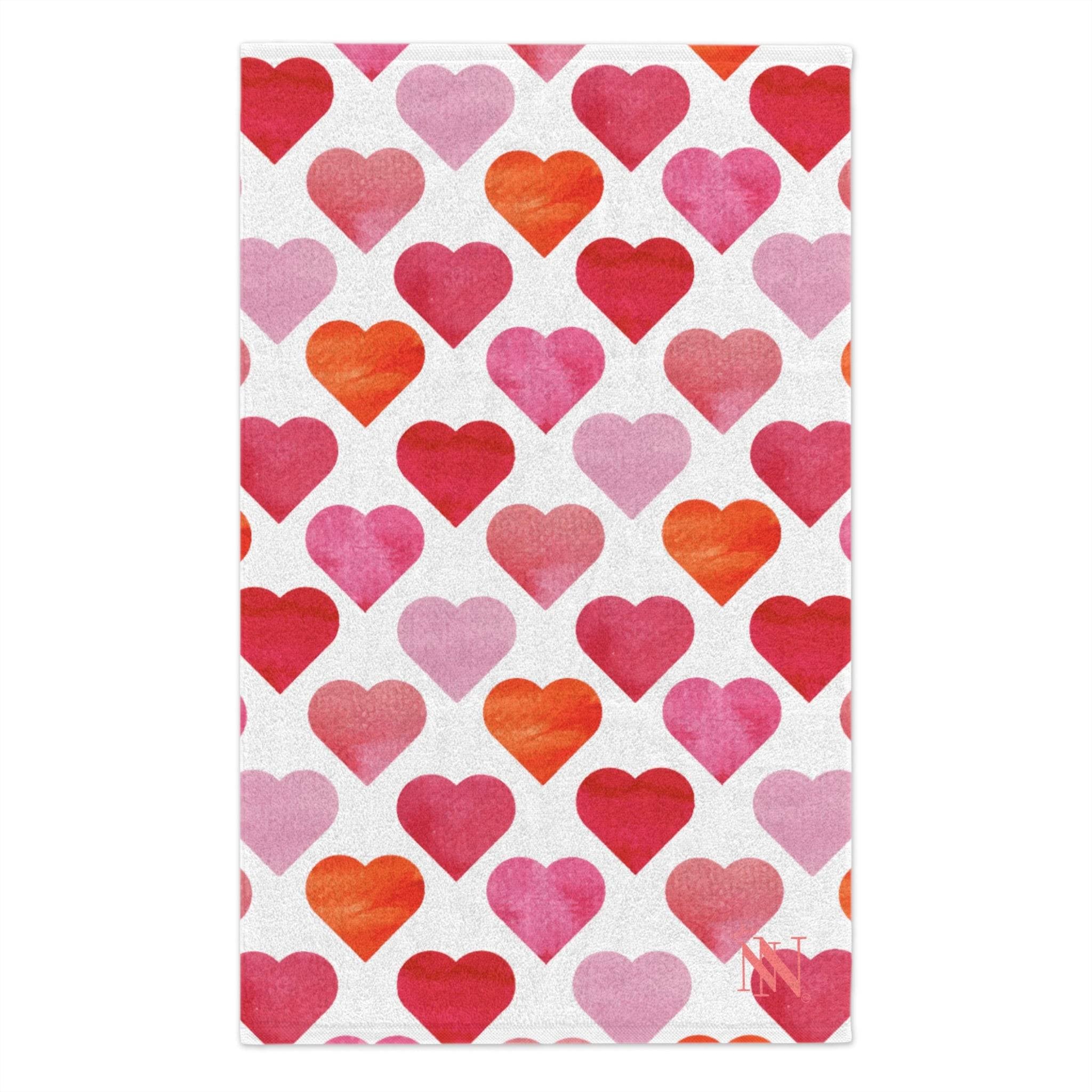 Watercolor Hearts | Mix & Match Soft Fun-Flirty Lovers’ Towels