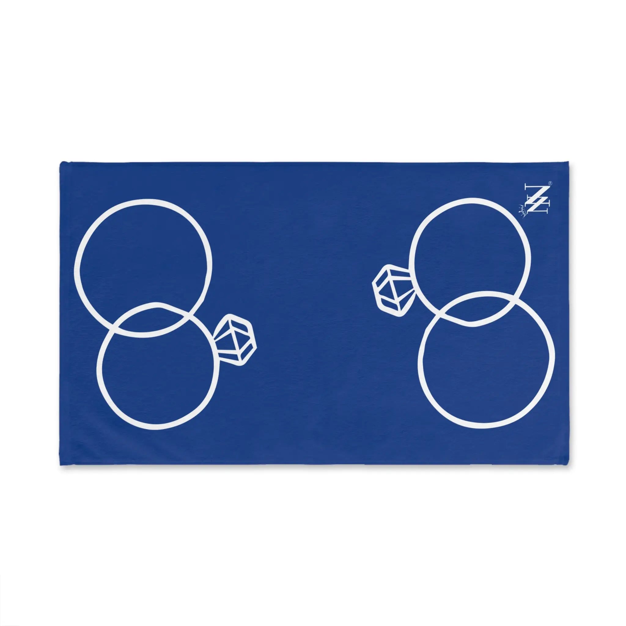 Wedding Rings Shareable Blue | Mix & Match Original Fun-Flirty Lovers’ Towels